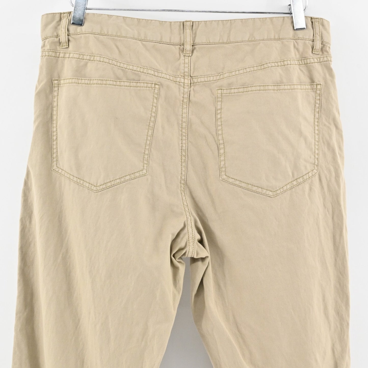FAHERTY Mens Khaki Pants Size 34 Gorpcore Chino Slim Straight Leg Linen Casual