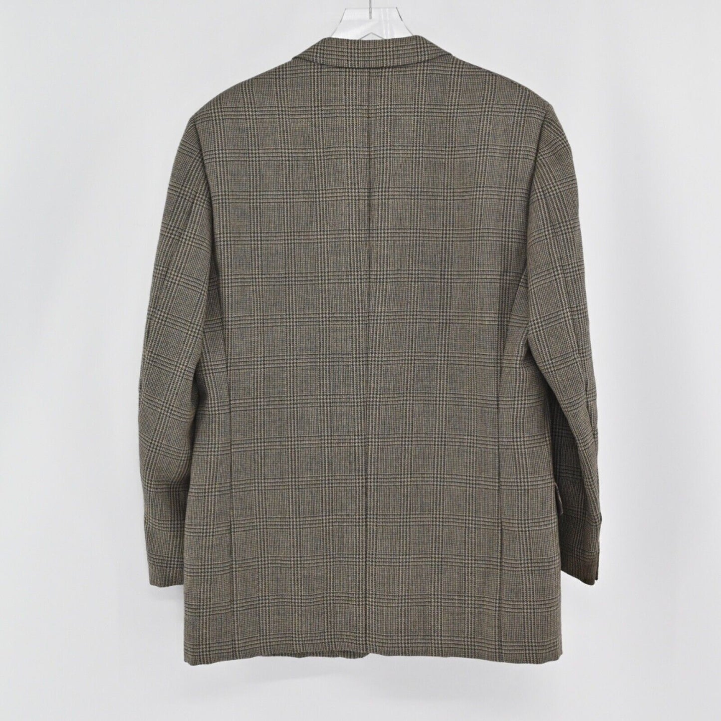 Vtg ERMENEGILDO ZEGNA Blazer Mens Sz 52 Brown Plaid Mohair Academia Houndstooth