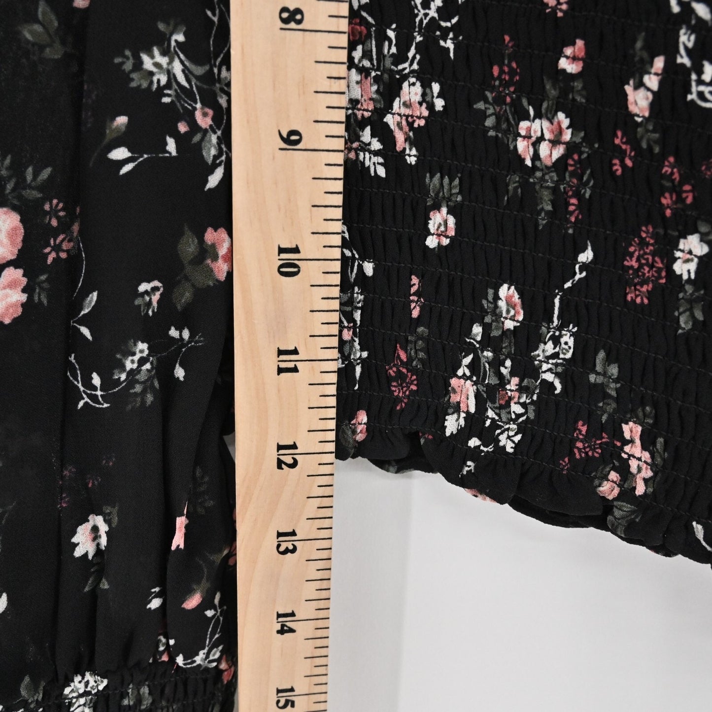 REFORMATION Top Womens Size XS Pinto Shirred Smocked Floral Jolene Print Blouse
