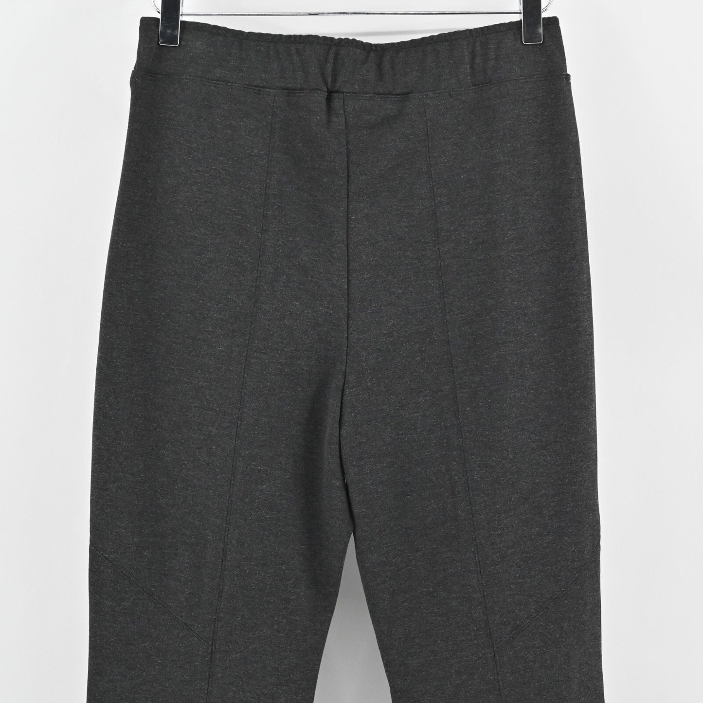 ANTHROPOLOGIE Womens Flare Pants Size M Maeve Gray Zip Pocket Hem Pull On Office