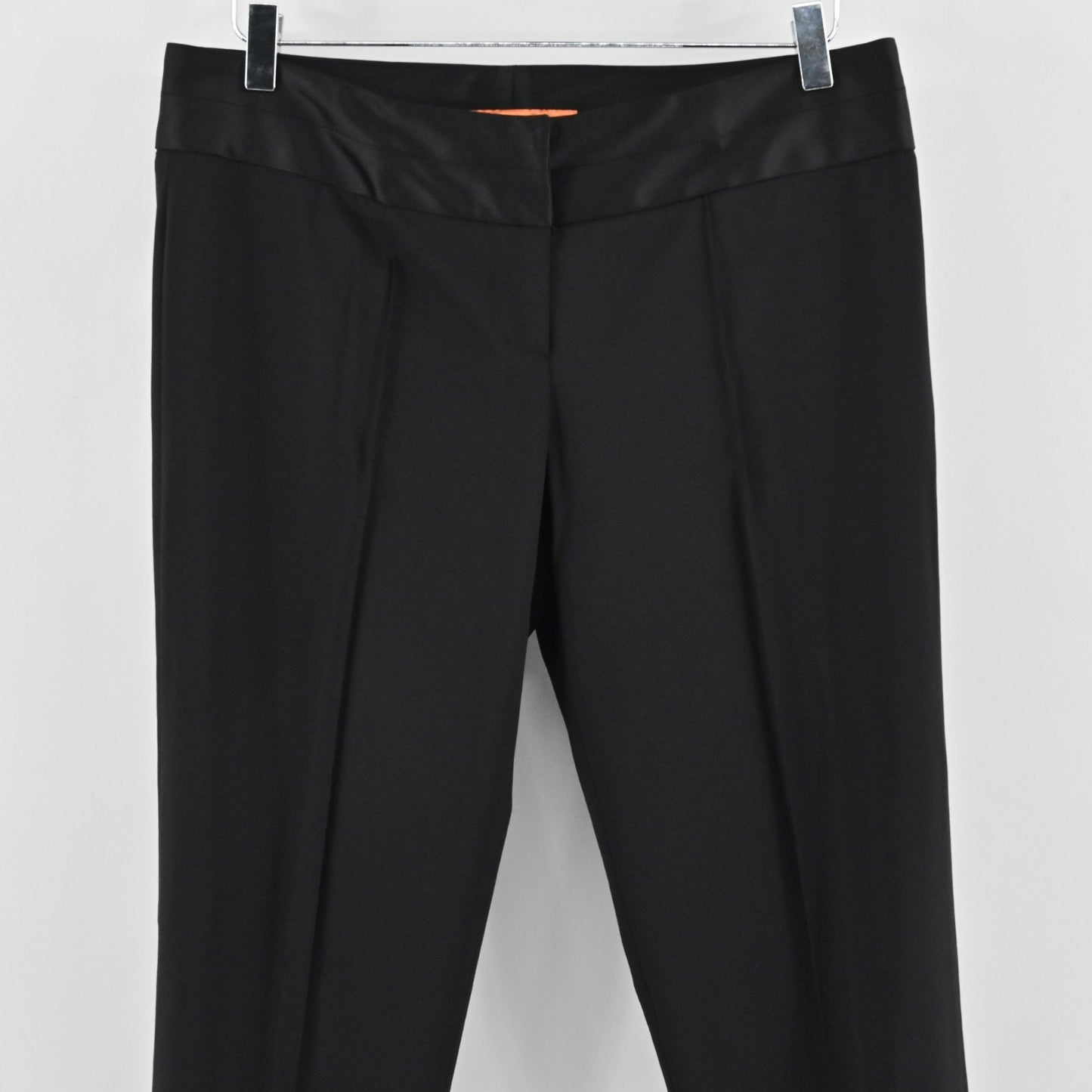 Cynthia Steffe Womens Wool Straight Trousers Size 8 Cuffed Black Pants Retro NEW