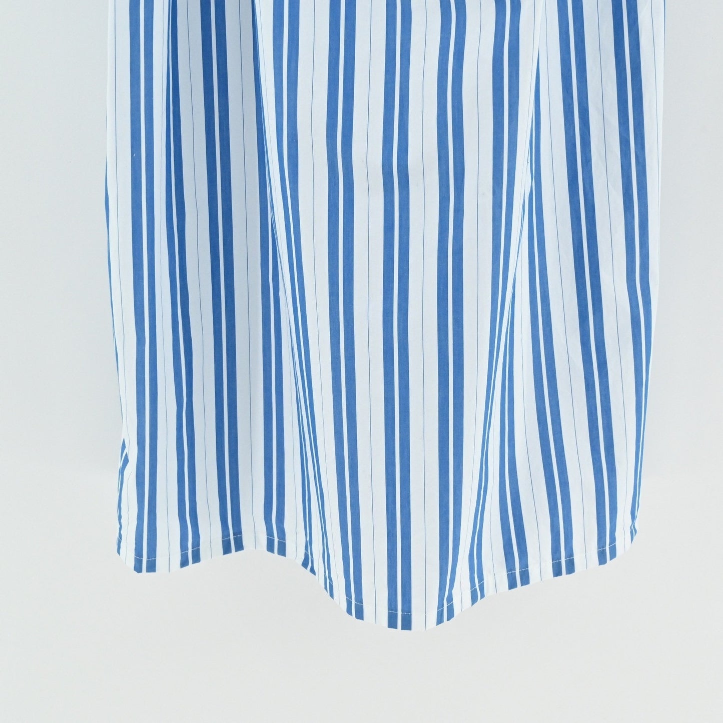 GANNI Blue Striped Midi Dress Size 8 / 10 Organic Cotton Nautical Coastal Summer