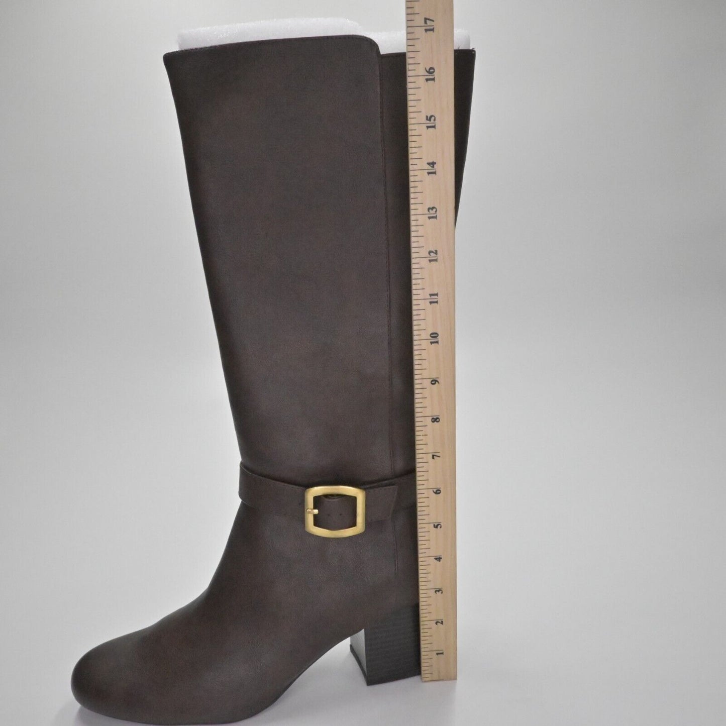 AEROSOLES Boots Womens Size 11M Patience Dark Brown Combo Knee High Block Heel