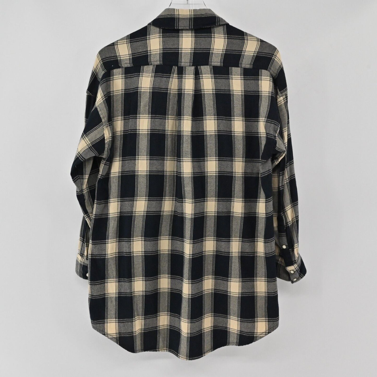 ZARA Top Womens Sz XS Plaid Pearl Snap Flannel Floral Embroidery Beading Pockets