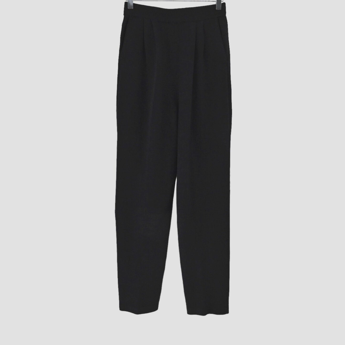 ST JOHN Pants Womens Size 6 Santana Knit Black High Waisted Trousers COLLECTION