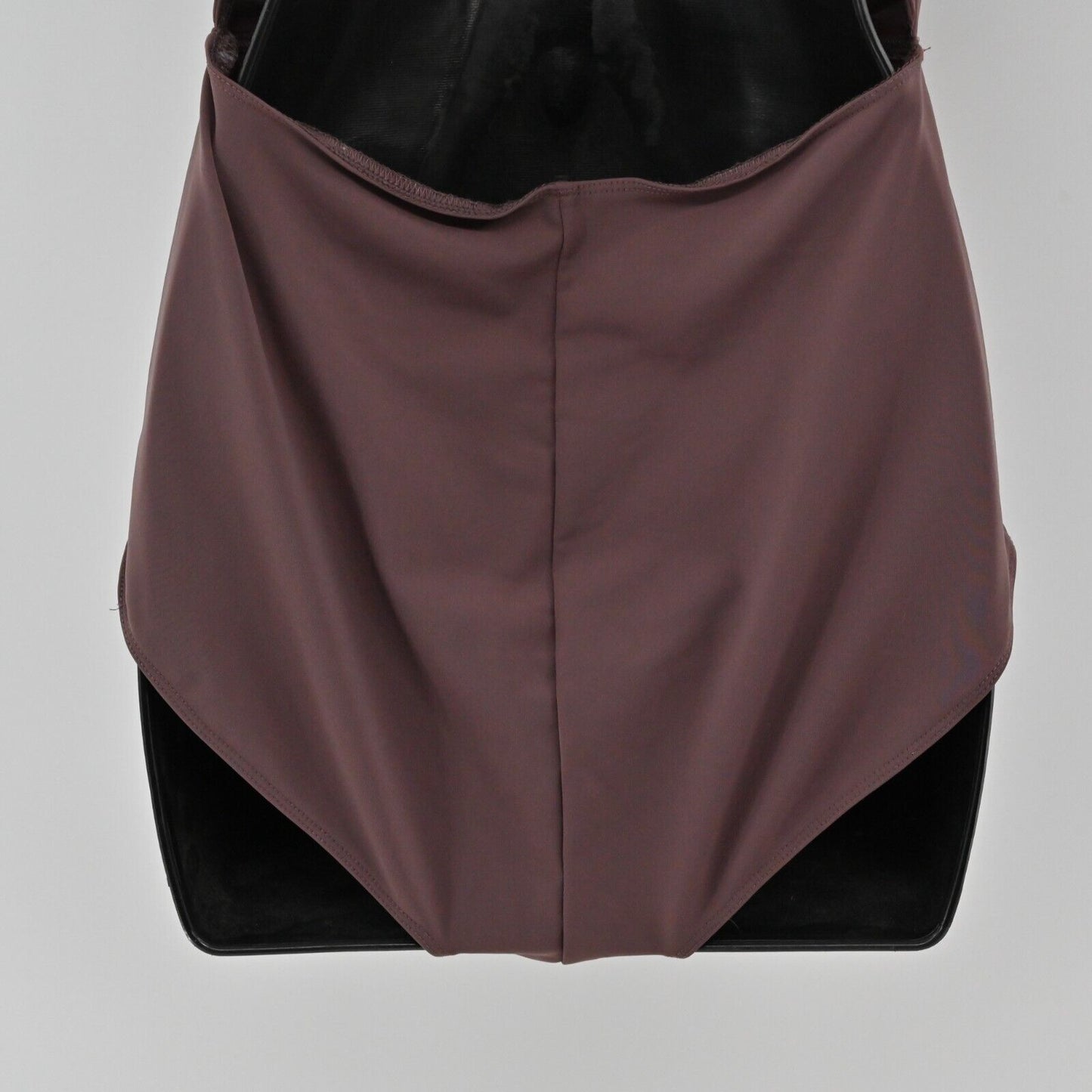 FREE PEOPLE Bodysuit Womens Size M Maroon Cutout Side Round Neck Movement Zip