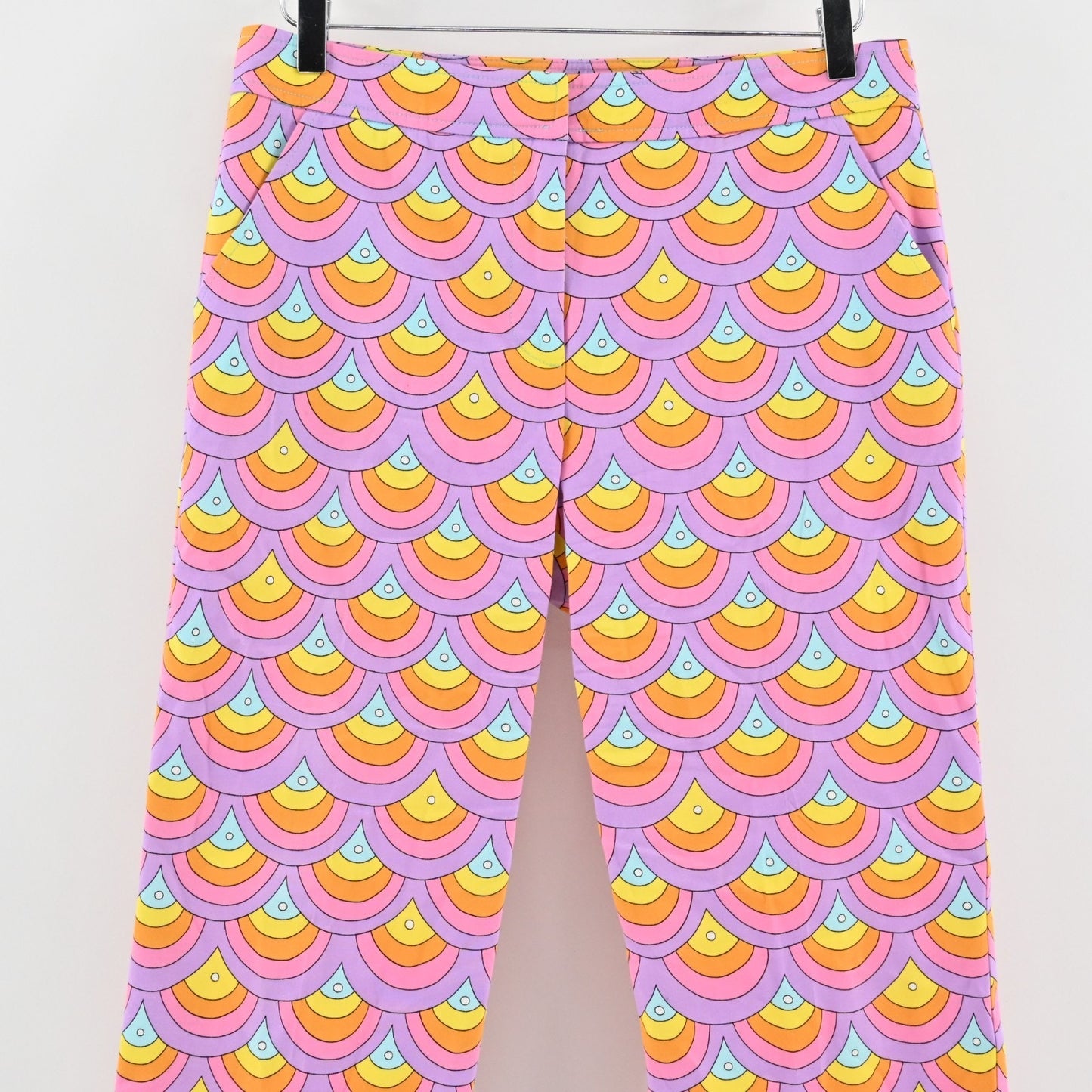 TRINA TURK Colorful Pants Womens Size 6 Hippie Retro Pastels Straight Leg Ankle