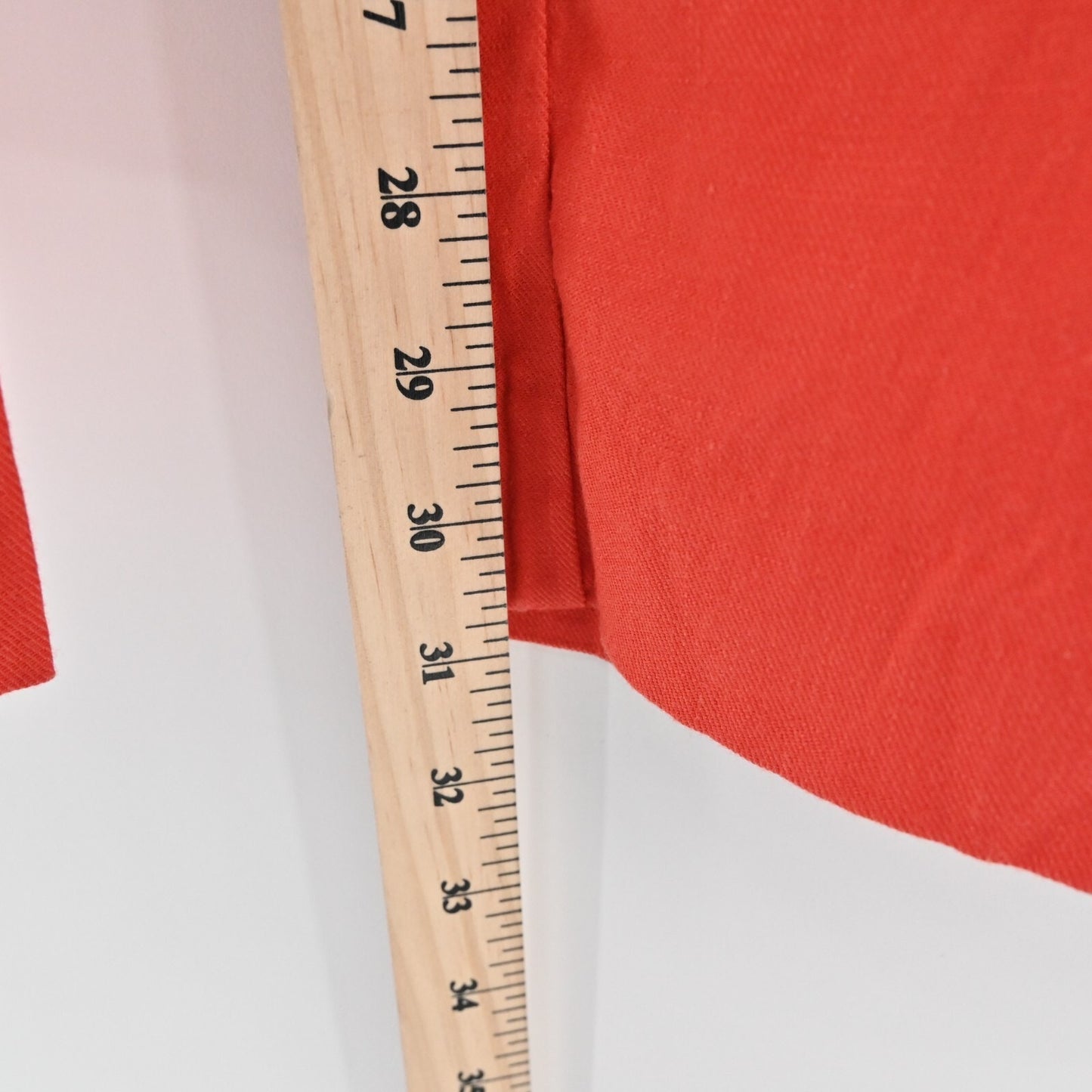 ANTHROPOLOGIE Pants Womens Size 4P Elevenses Coral Red Linen Blend Trousers