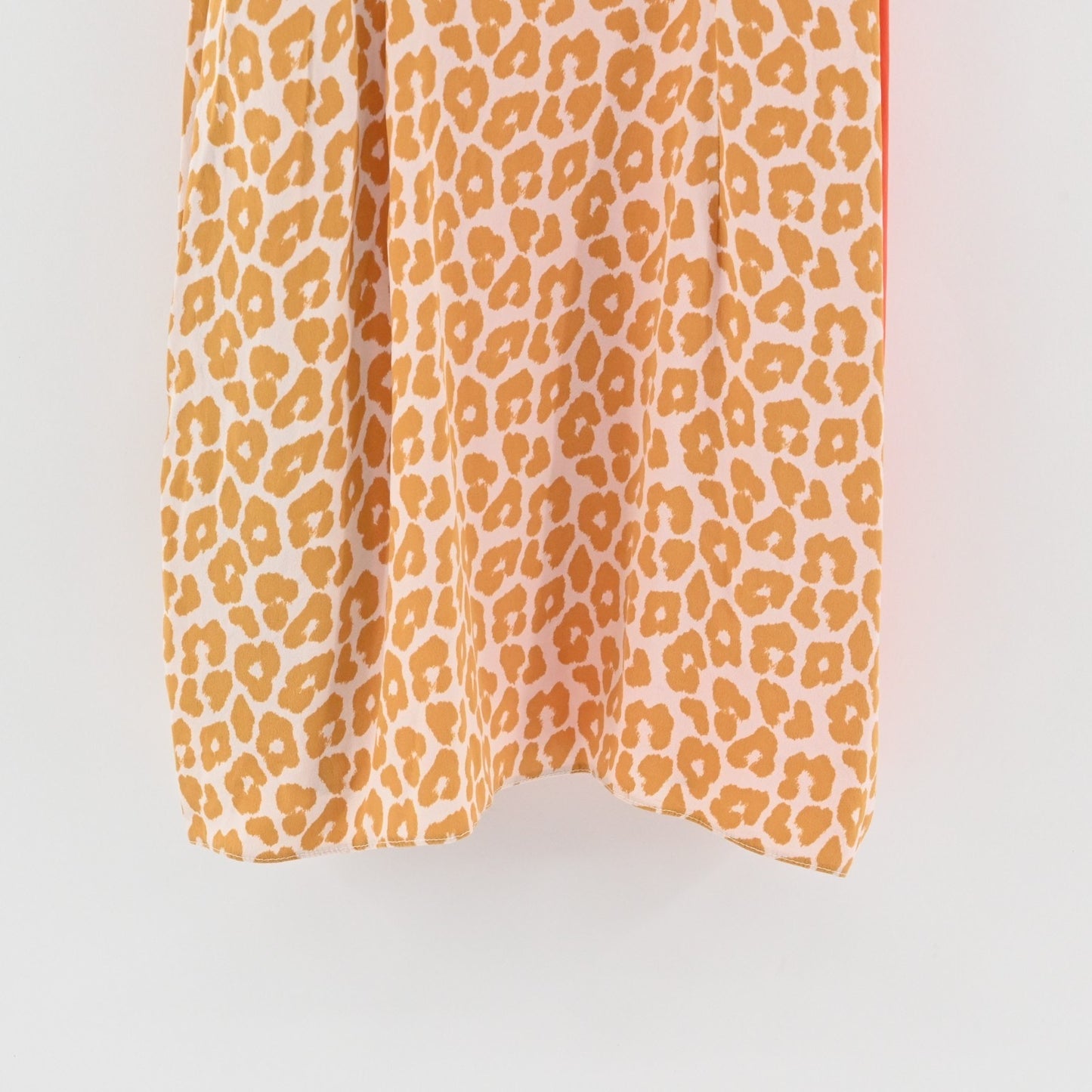 3.1 Phillip Lim Silk Dress Size 2 Orange Leopard Print Panel Sleeveless Mini