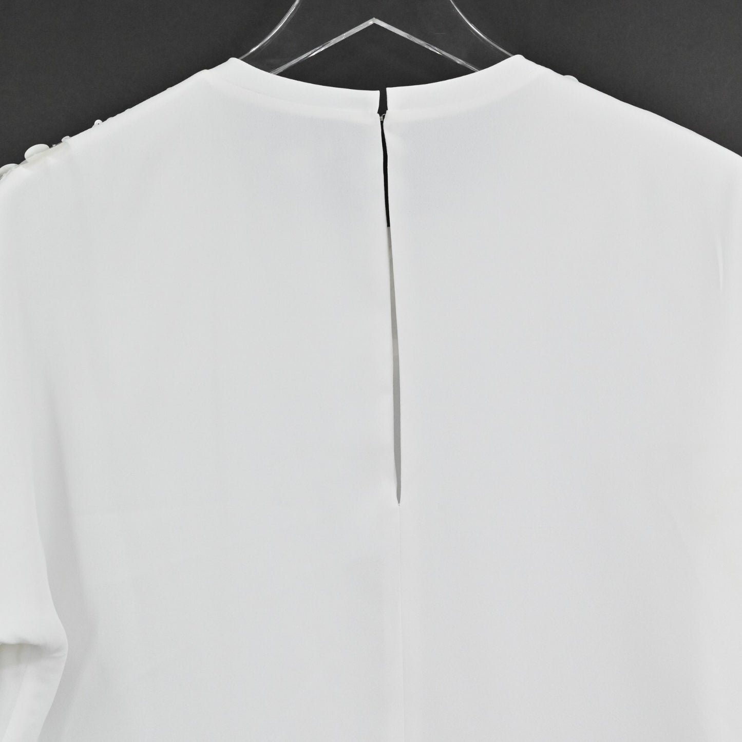 WHISTLES White Sequin Top Womens Size 4 Beaded Embellished Boxy Short Sleeve Tee