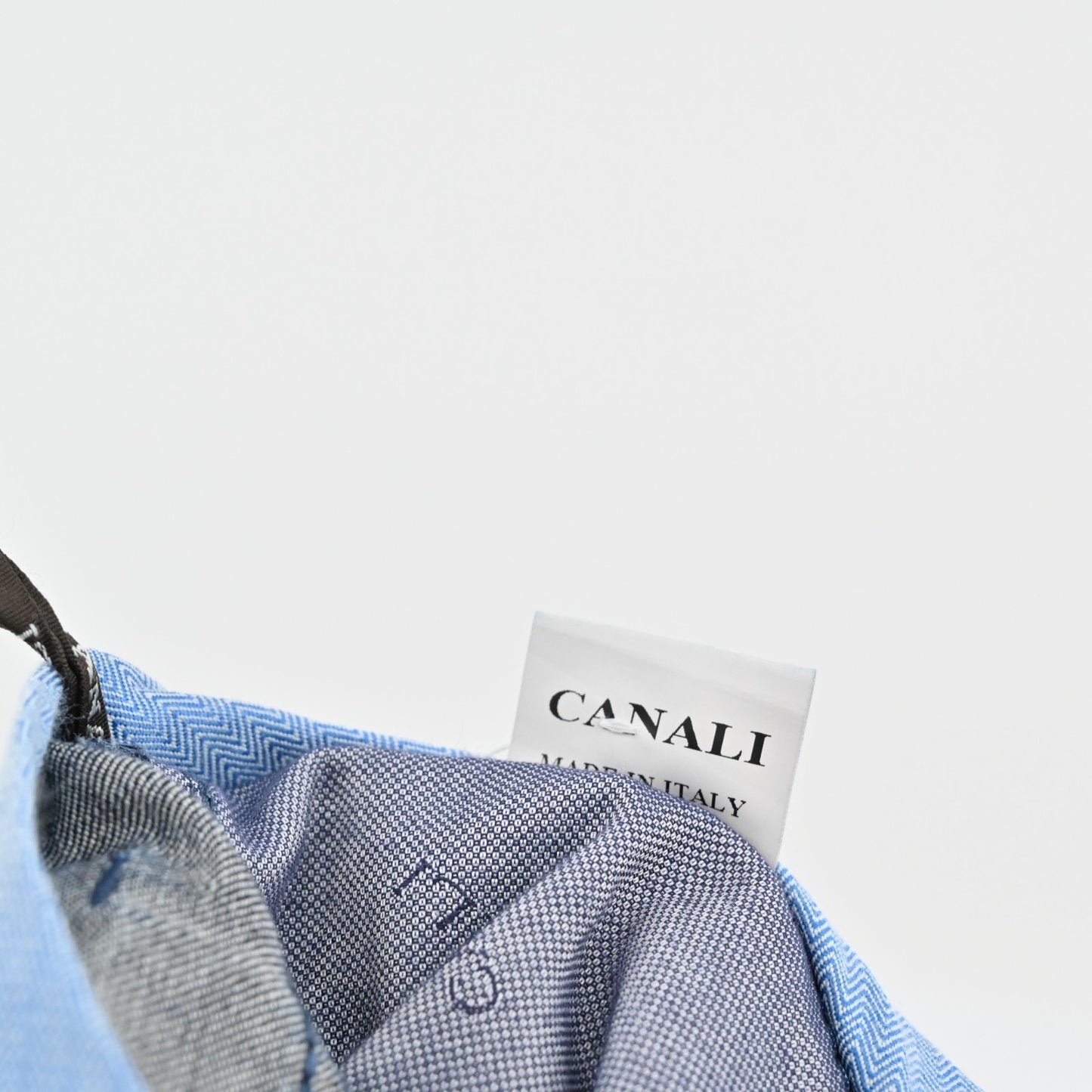 Canali Womens Trousers Size 54 Dark Chambray Classic Tapered Pants Made Italy