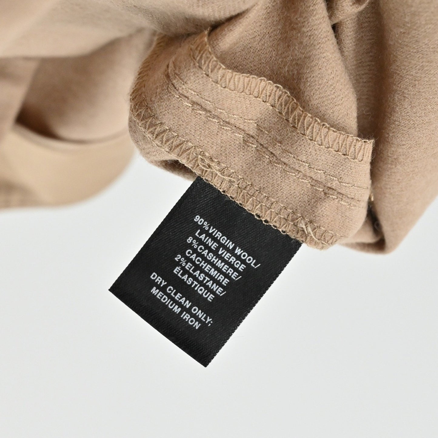 Lafayette 148 Barrow Wool Cashmere Pants Size 12 Tan Trousers Corpcore Luxury