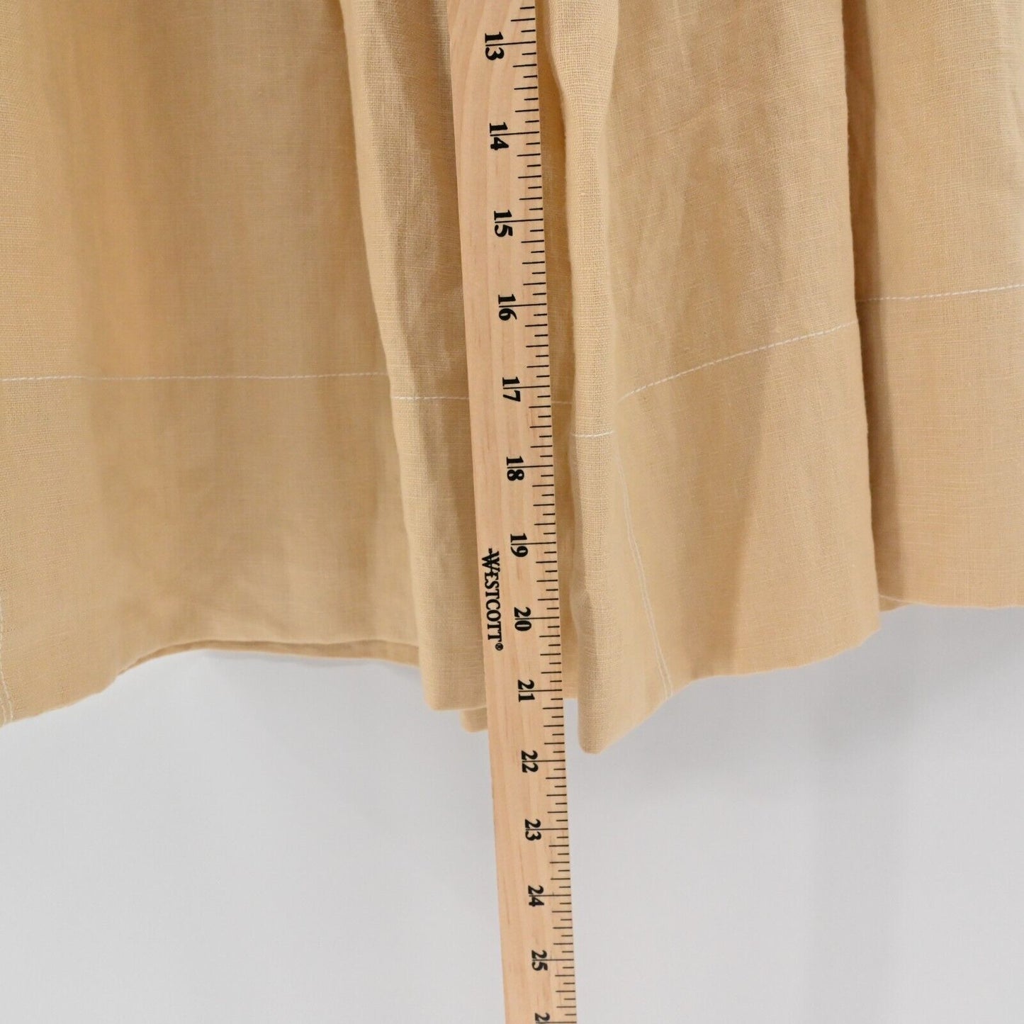NICHOLAS Pants Womens Size 2 Natural Linen High Rise Wide Leg Pleated Cropped