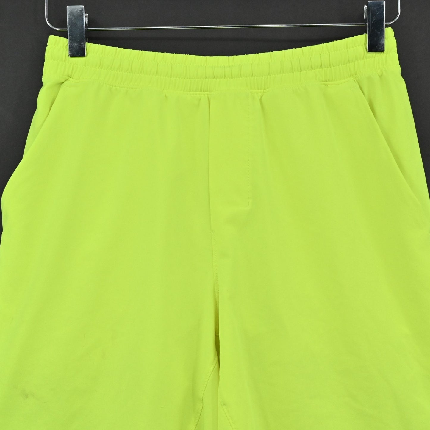 LULULEMON Athletic Shorts Mens Size S Pace Breaker 7" Neon Yellow Gym Workout