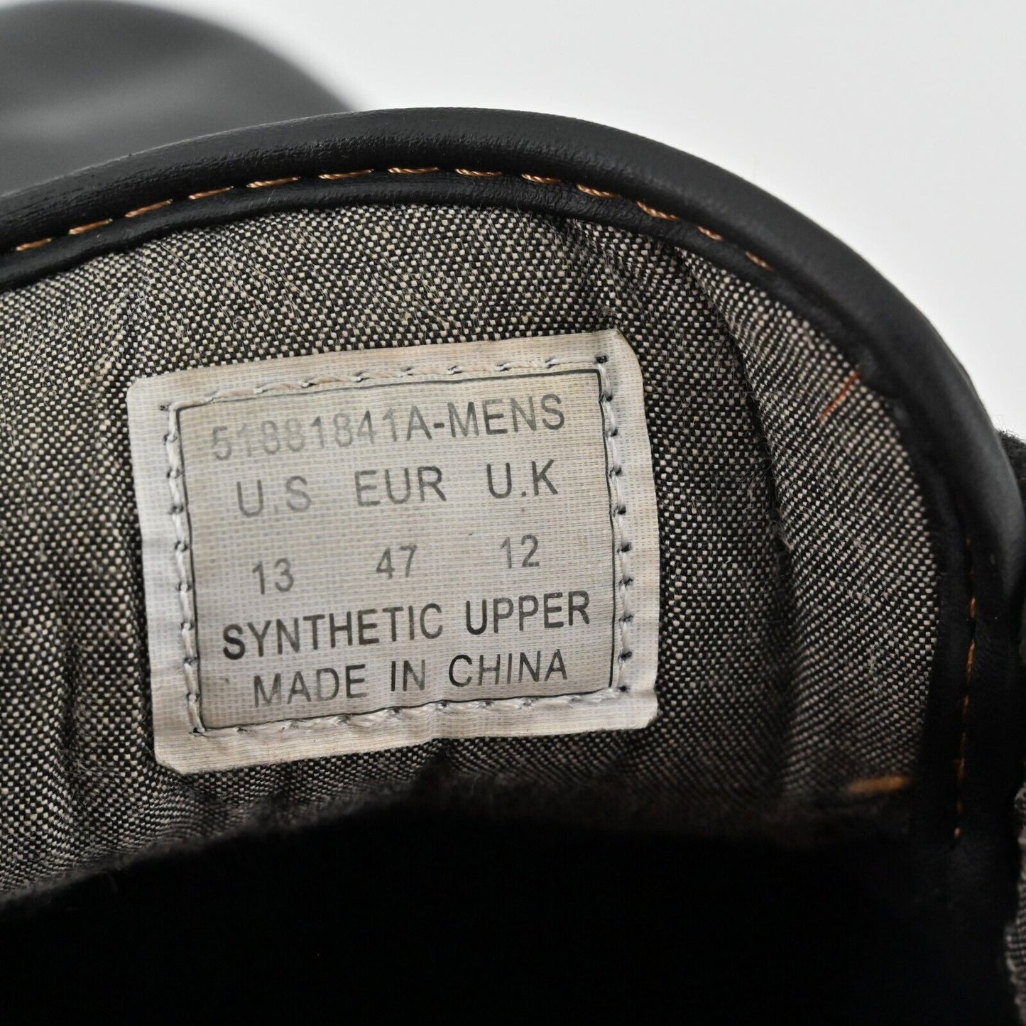 LEVIS Sneakers Mens Size 13 Casual Black Faux Leather Lace Up Wingtip Oxford