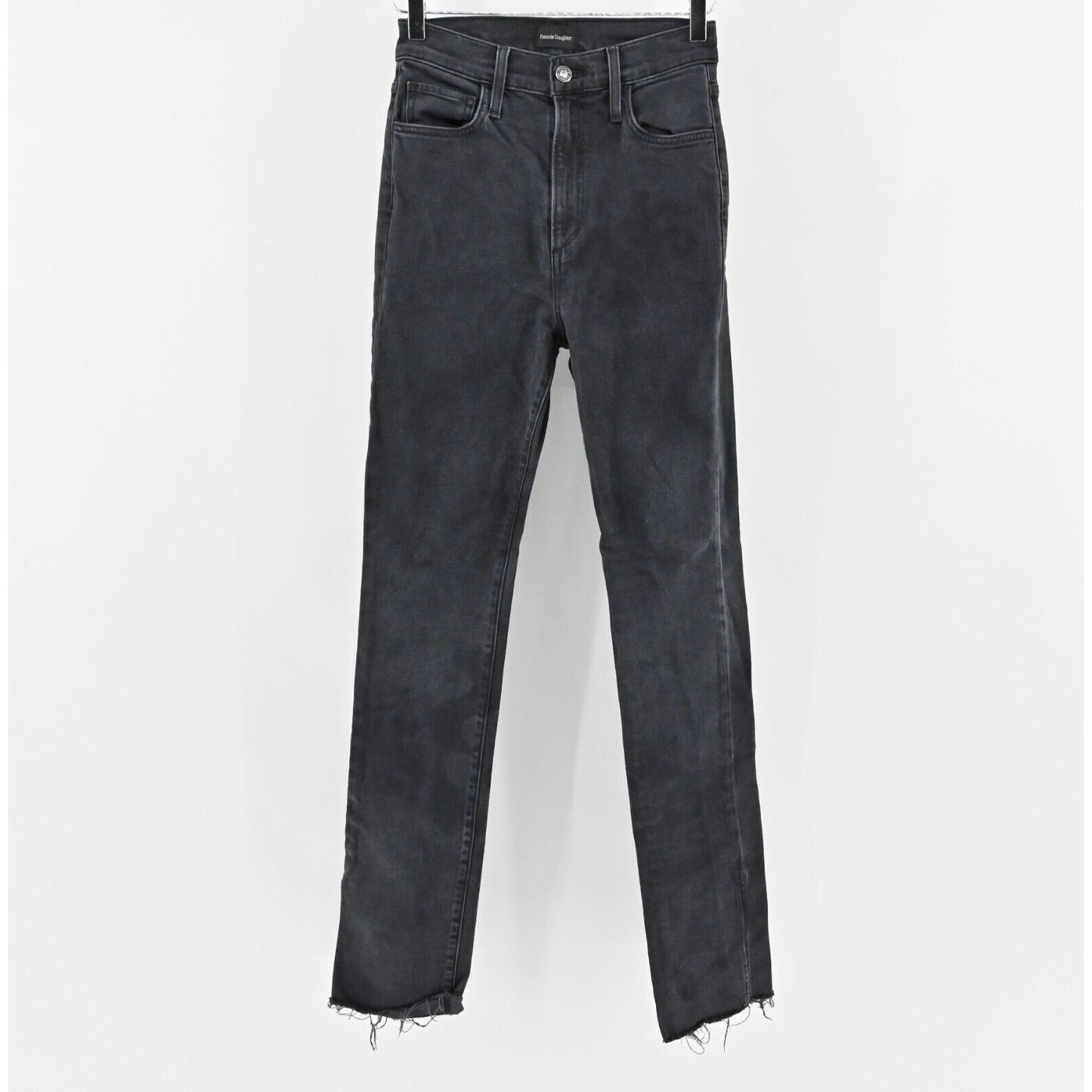 FAVORITE DAUGHTER Jeans Womens Sz 26 Black Valentina Tower Super High Rise FLAW
