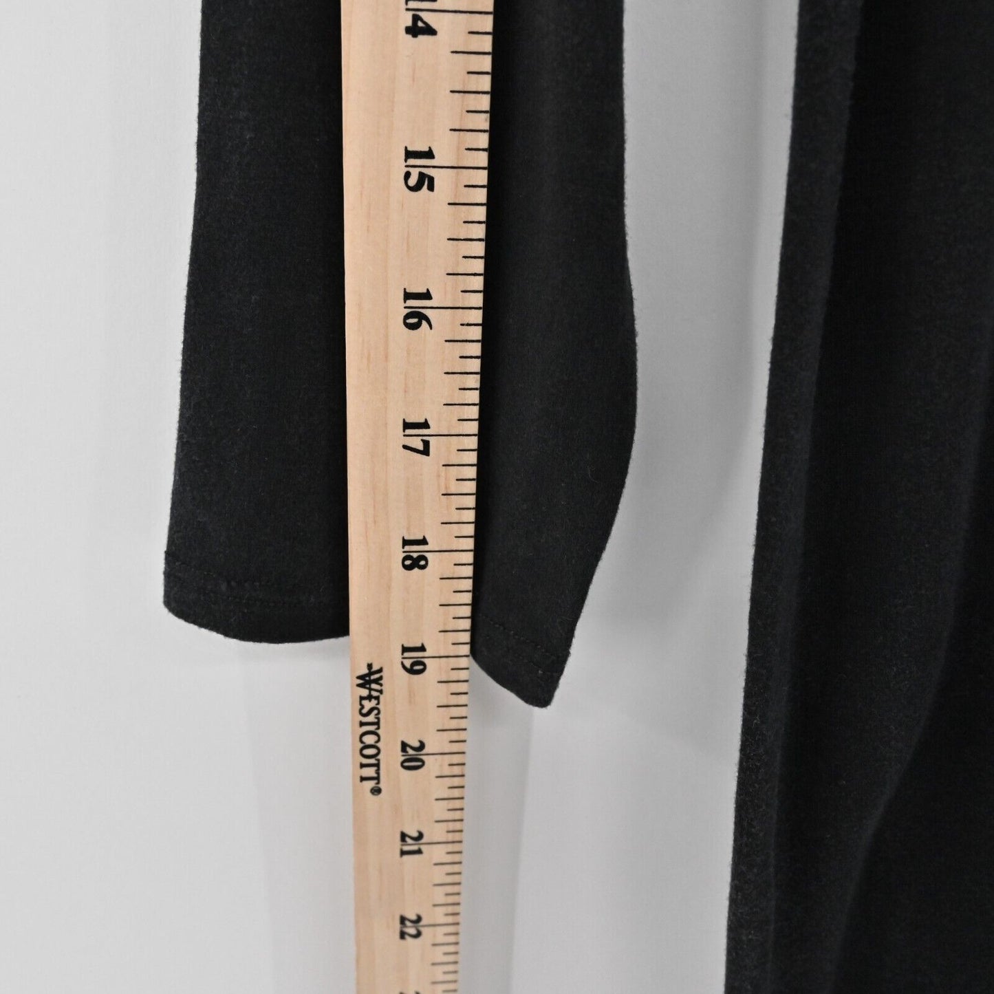 EILEEN FISHER Dress Sz XS Black VNeck Soft Stretch Relaxed Long Sleeve Lagenlook