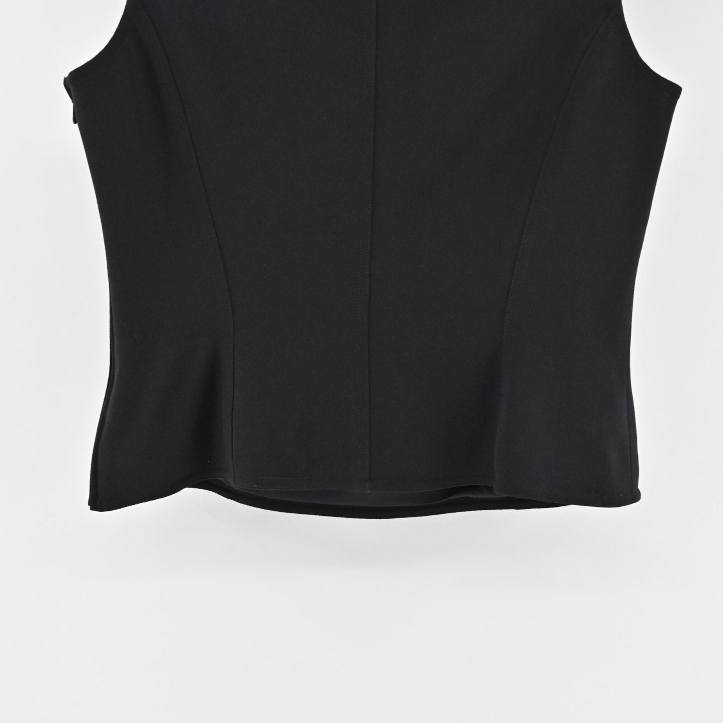 ESCADA Top Womens Size 38 Cap Sleeve Black Quiet Luxury Minimalist Office Career