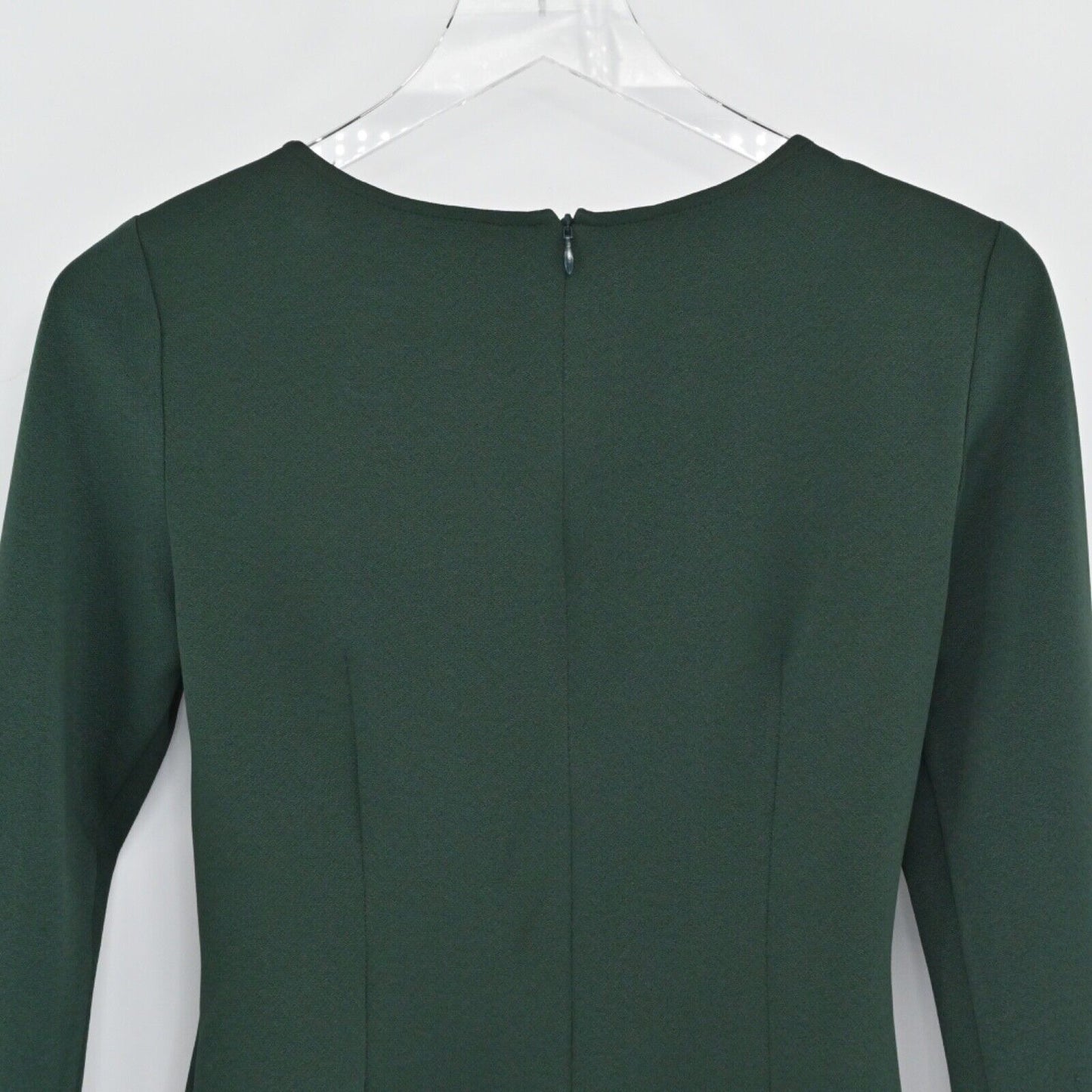 ZARA Skirt Set Womens Size XS Blouse Pleated Velour Emerald Green Retro Career