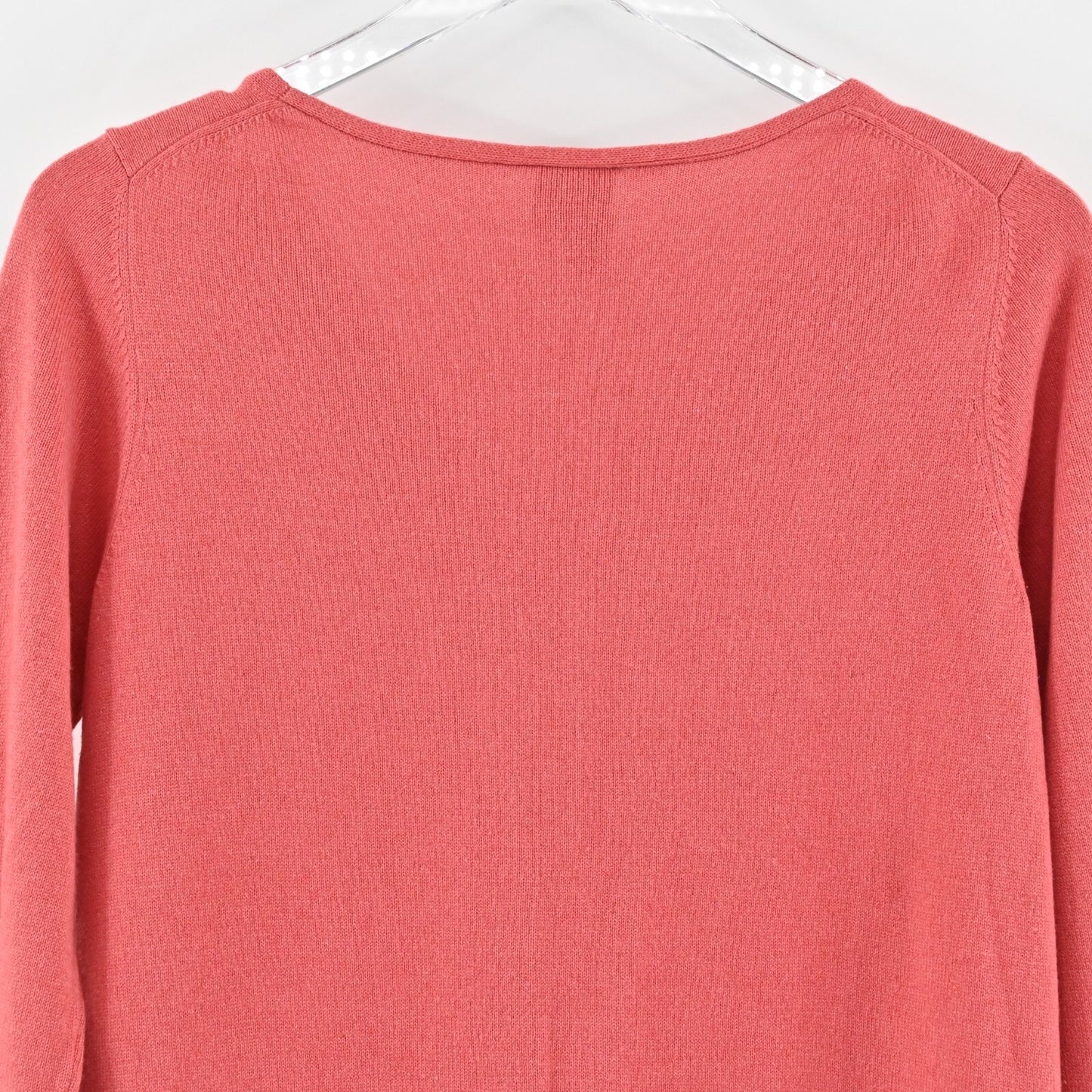 EILEEN FISHER Cashmere Silk Sweater Womens Size S Coral VNeck Knit Cinch Tunic