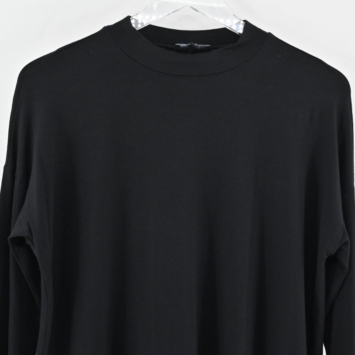 EILEEN FISHER Top Womens Size XS Black Long Sleeve Crew Neck Stretch Relaxed