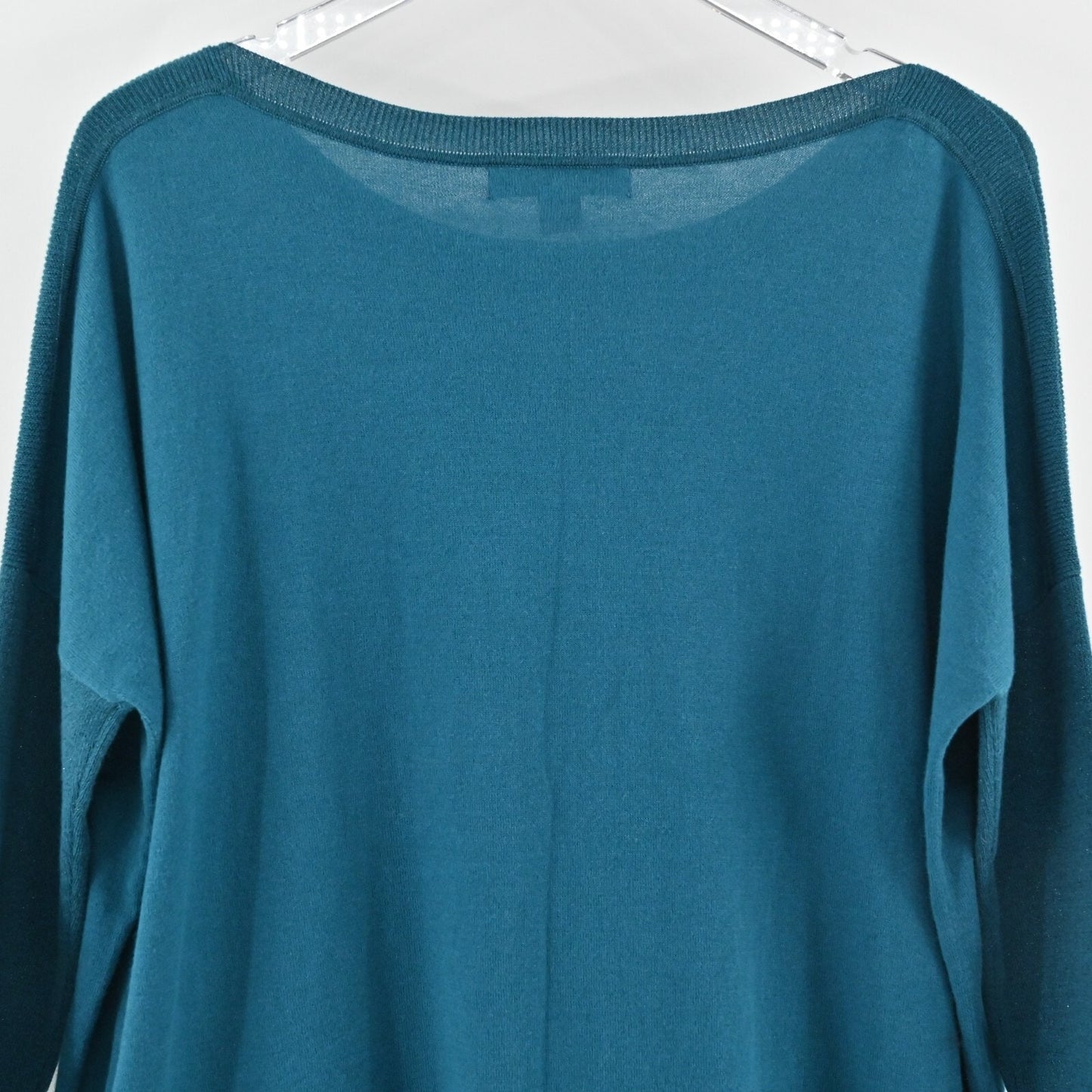 LILLY PULITZER Womens Cobo Boatneck Inky Sweater Size M Tidal Blue Metallic Knit