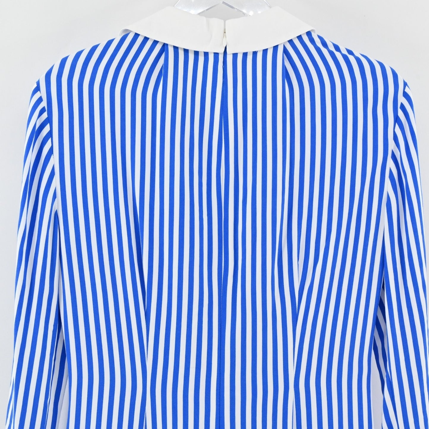 ADRIANNA PAPELL Stripe Twist Front Dress Size 4 Blue White Quarter Sleeve Mini