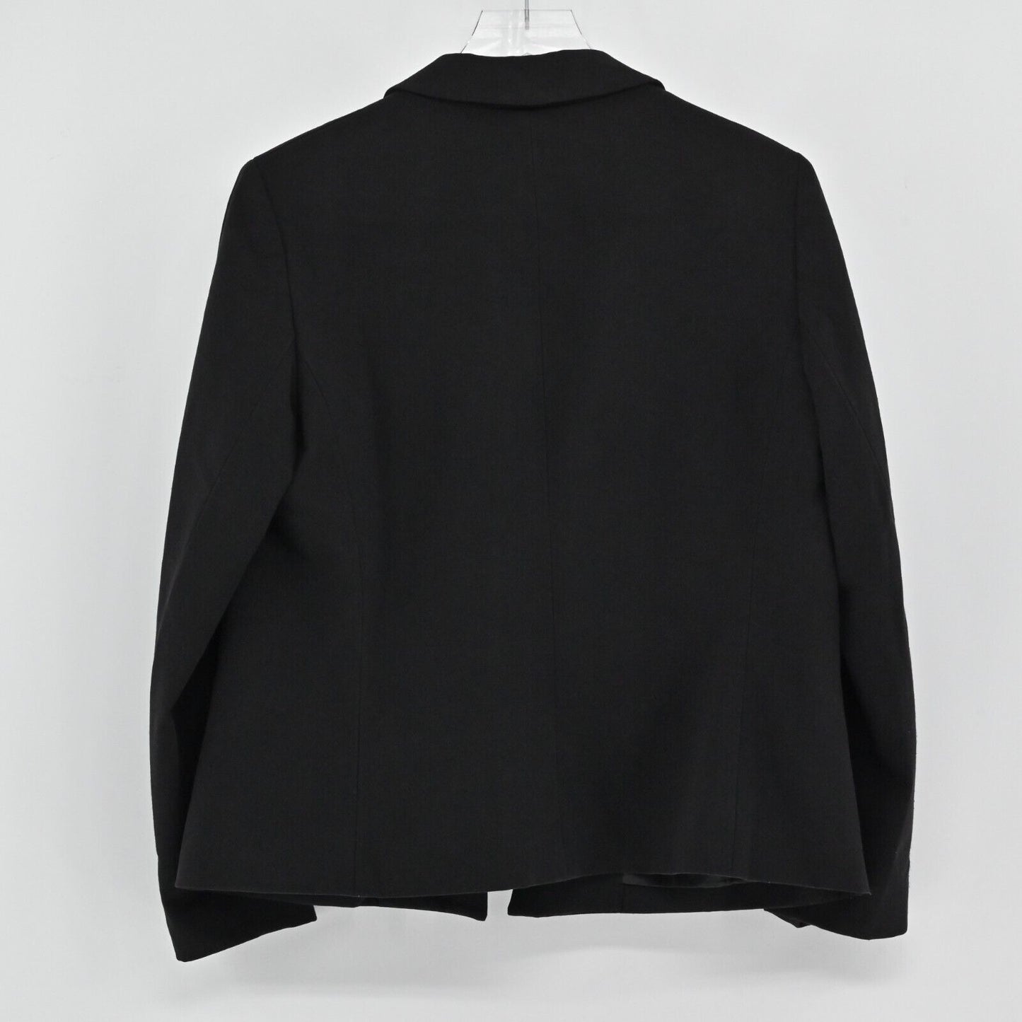 BAR III Blazer Womens Size Large Black Faux Double Breasted Open Stretch Career