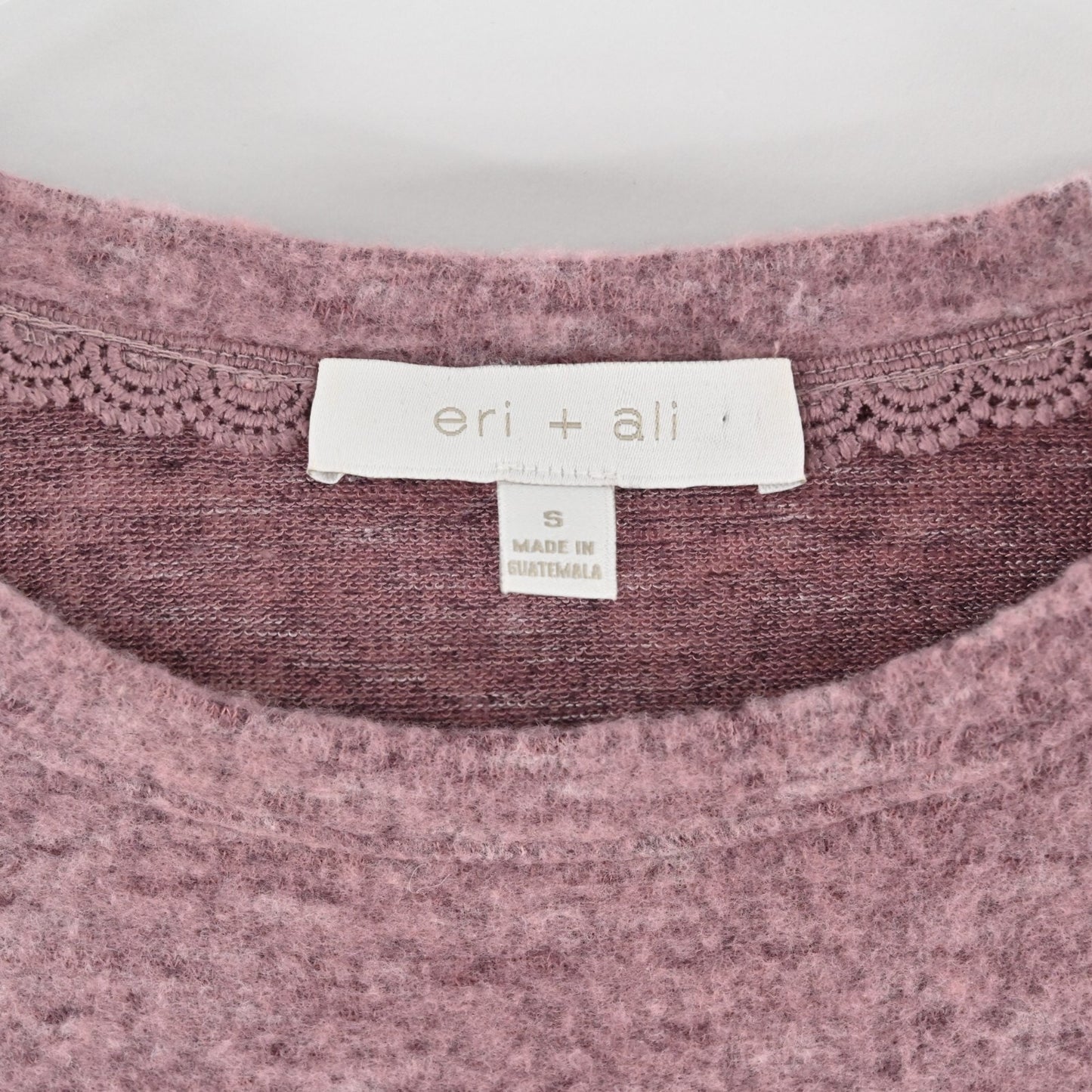 NWOT Anthropologie Sweater Eri Ali Sasha Hacci Top Pink SOFT Ruffle Cozy Size S