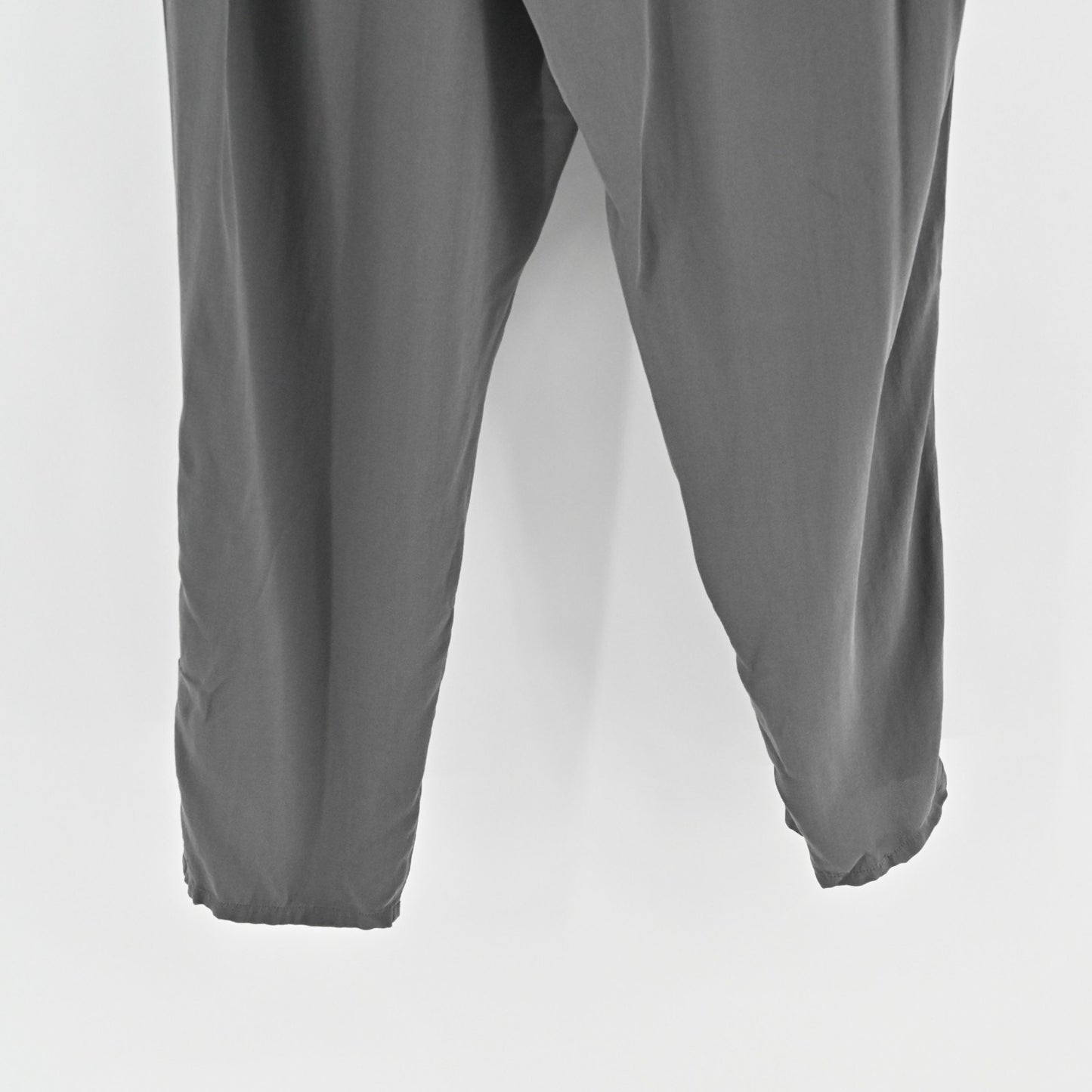 Eileen Fisher Womens Gray Silk Chiffon Pants Size XL High Rise Tapered Leg
