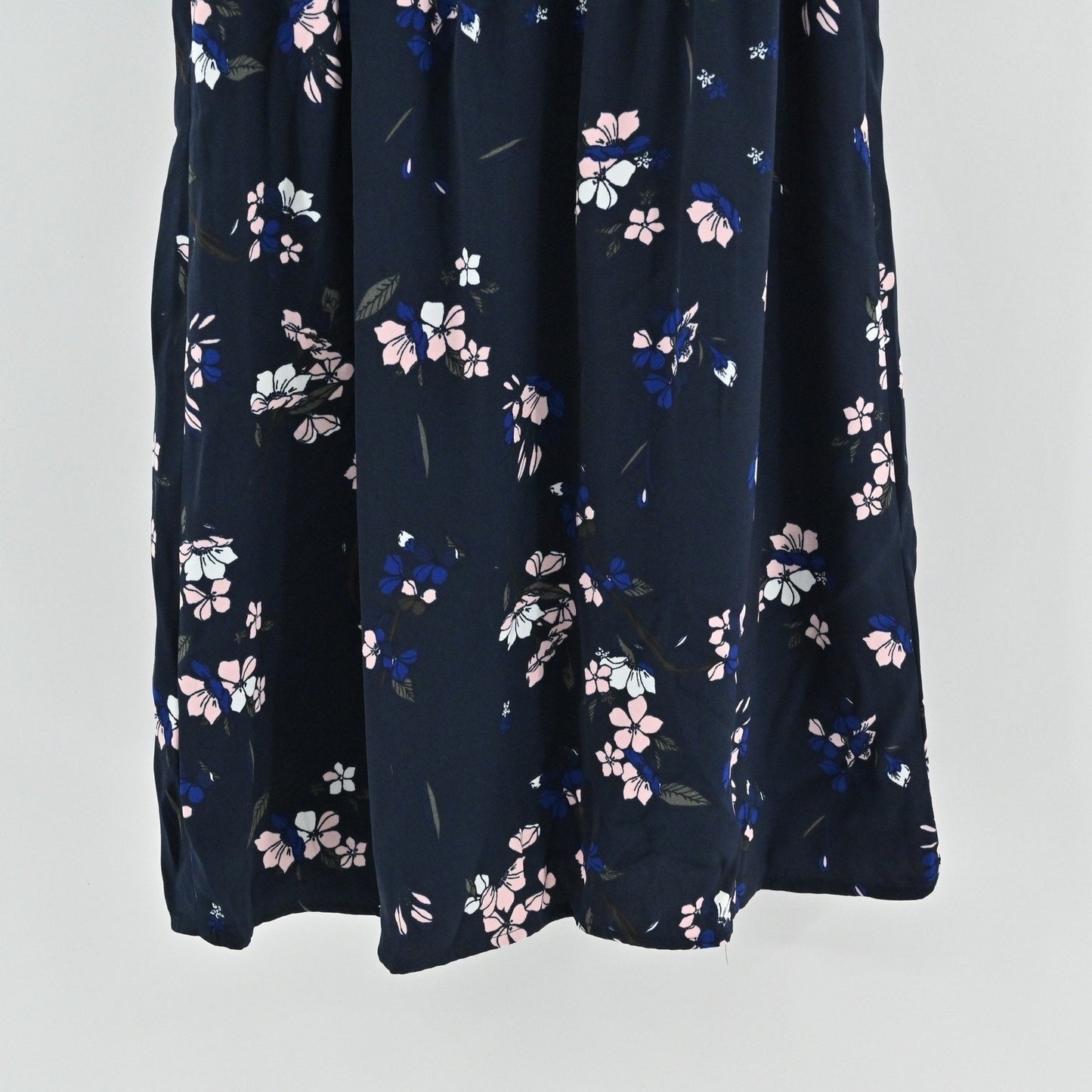 41 Hawthorn Womens Sleeveless Floral Mini Dress Size S Navy Pink Drawstring NEW