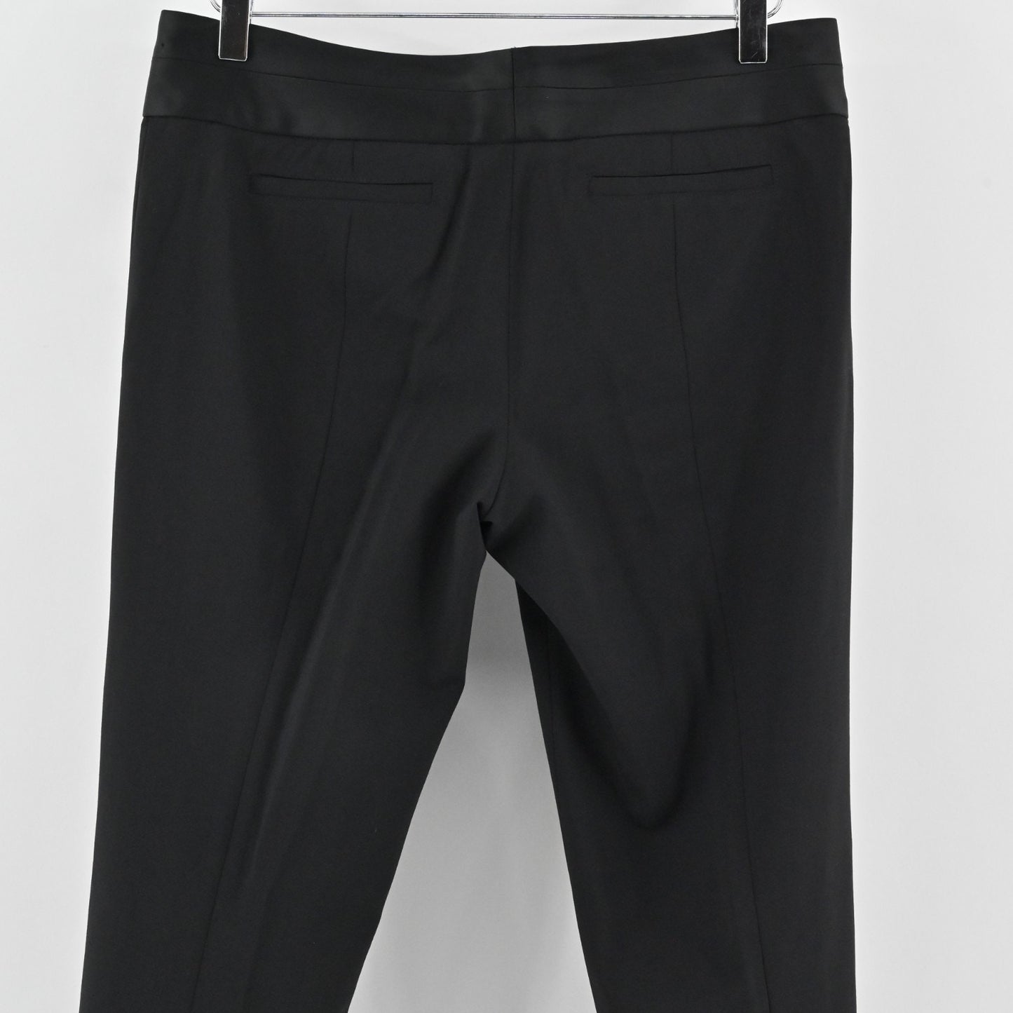 Cynthia Steffe Womens Wool Straight Trousers Size 8 Cuffed Black Pants Retro NEW