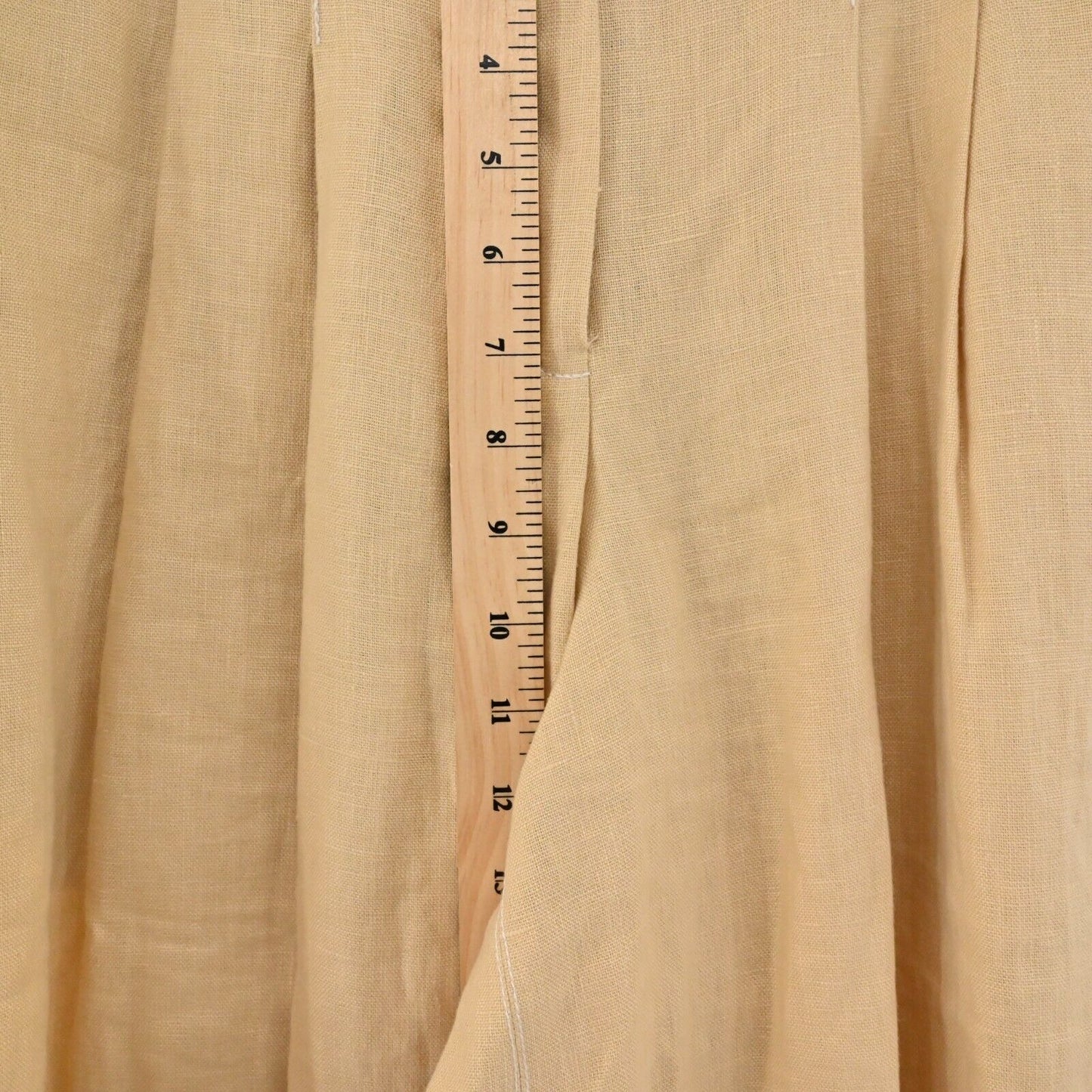NICHOLAS Pants Womens Size 2 Natural Linen High Rise Wide Leg Pleated Cropped