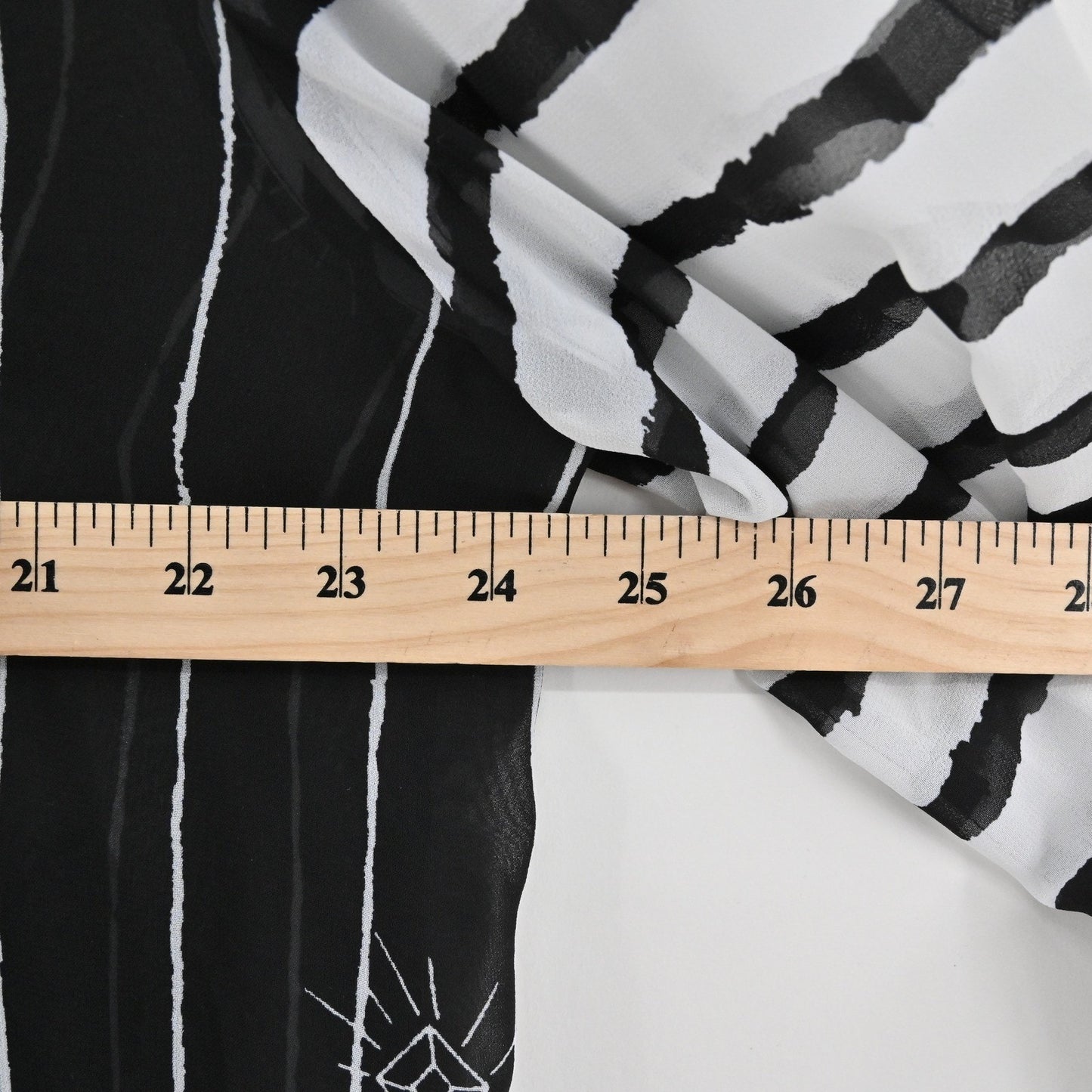 Zandra Rhodes Striped Sheer Duster Cardigan Size S Black White Kimono Festival