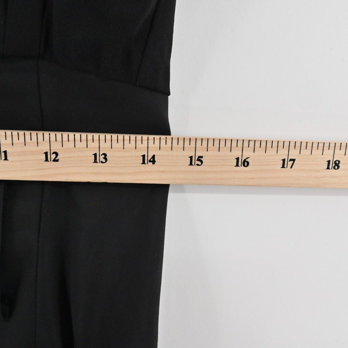 Alice Olivia Black Pleated Dress Size 10 Wool Blend Sheer Short Sleeve Mini