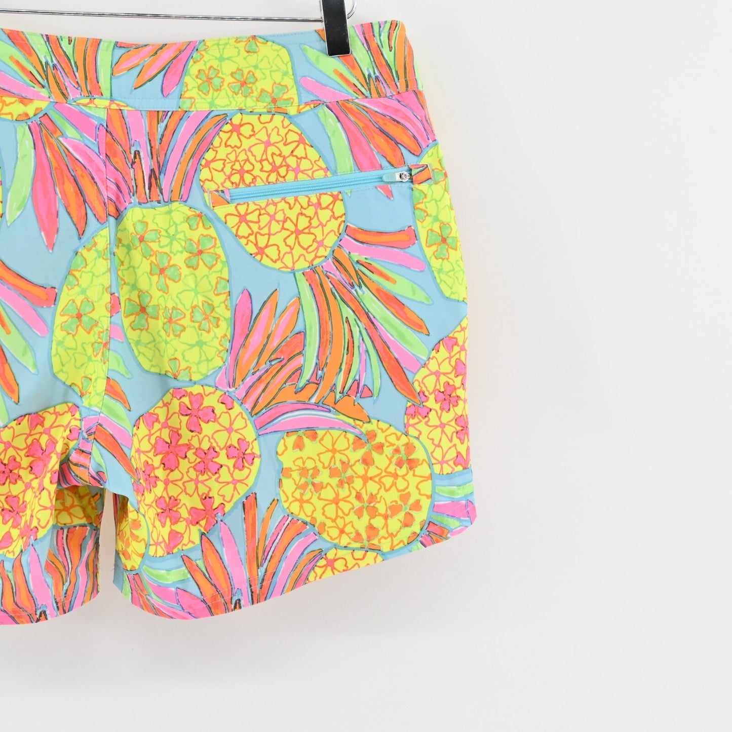 CHUBBIES Swim Trunks Mens Size M The Hooligans Multi Neon Pineapple Print Lined