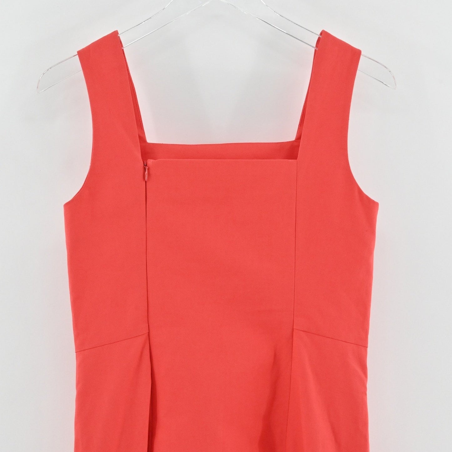 COS Womens Slim Fit Linen Cotton Dress Size 2 Sleeveless Red Minimalist Modern