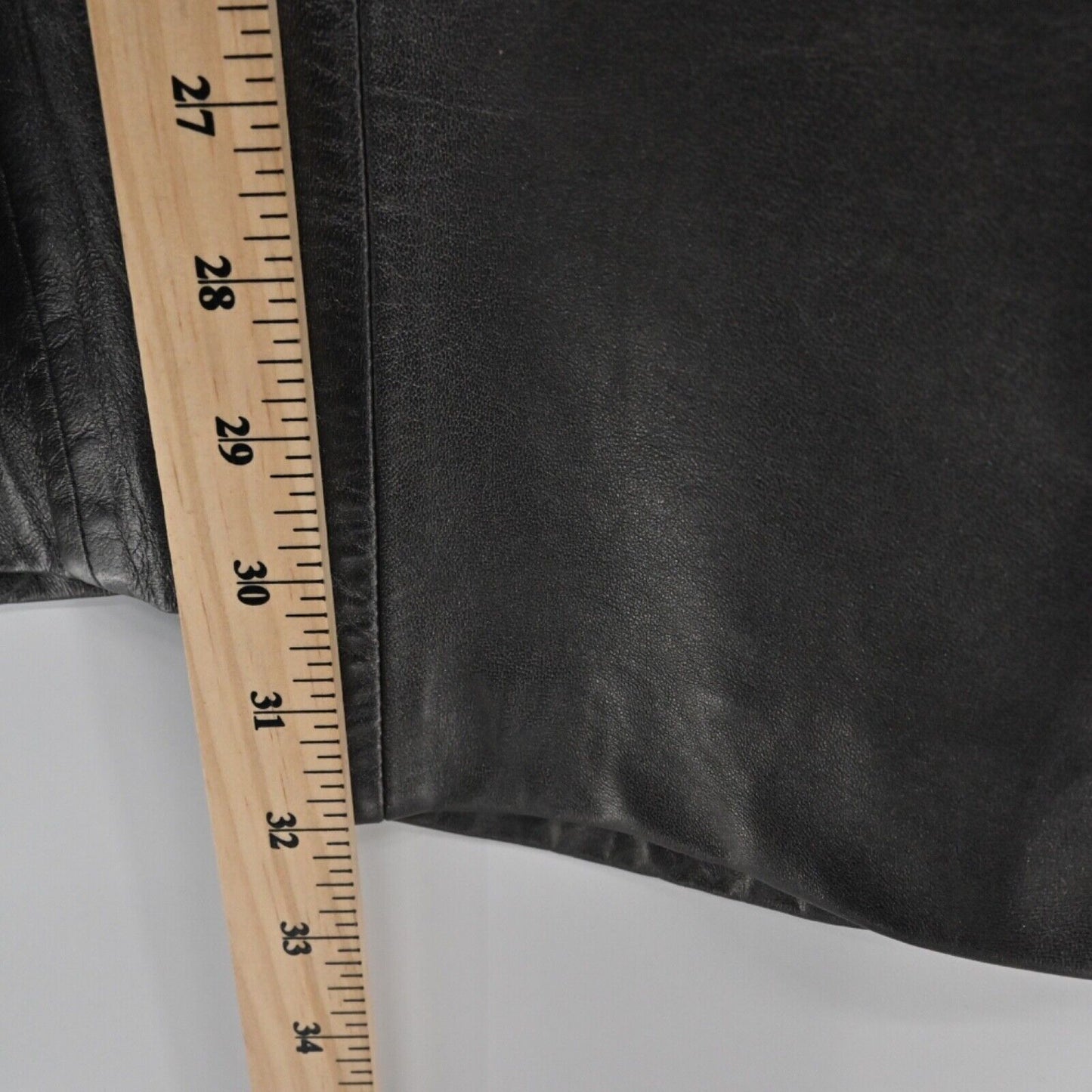 Vtg CACHE Pants Womens Size 4 Gray 100% Lamb Leather Mid Rise Bootcut Retro 00s