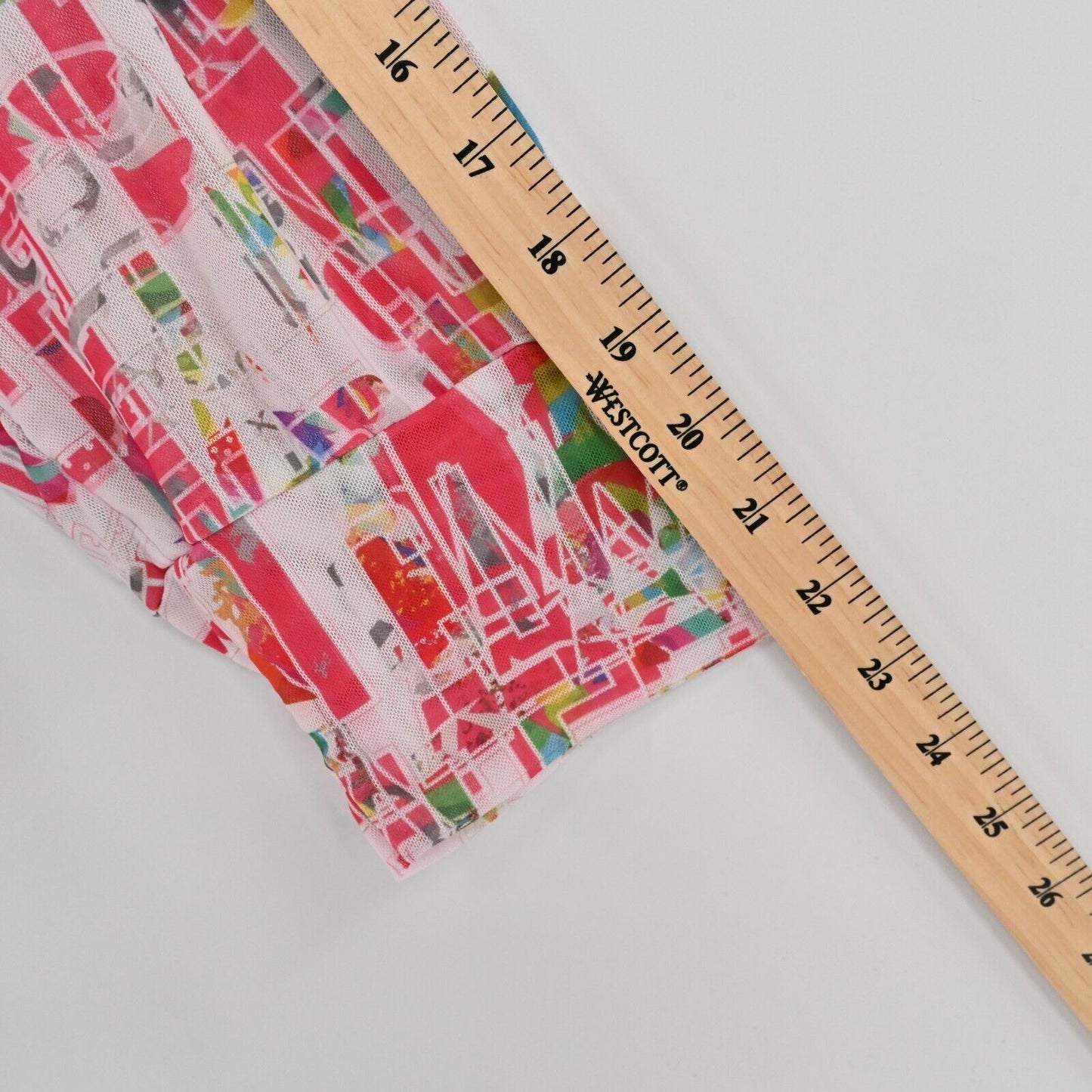 ATELIER5 Top Womens Sz L Multicolor VNeck Abstract Print Knit Long Sleeve Blouse