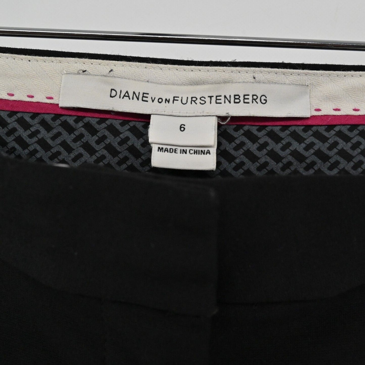 DIANE VON FURSTENBERG Pants Womens Size 6 Classic Black High Rise Skinny Stretch