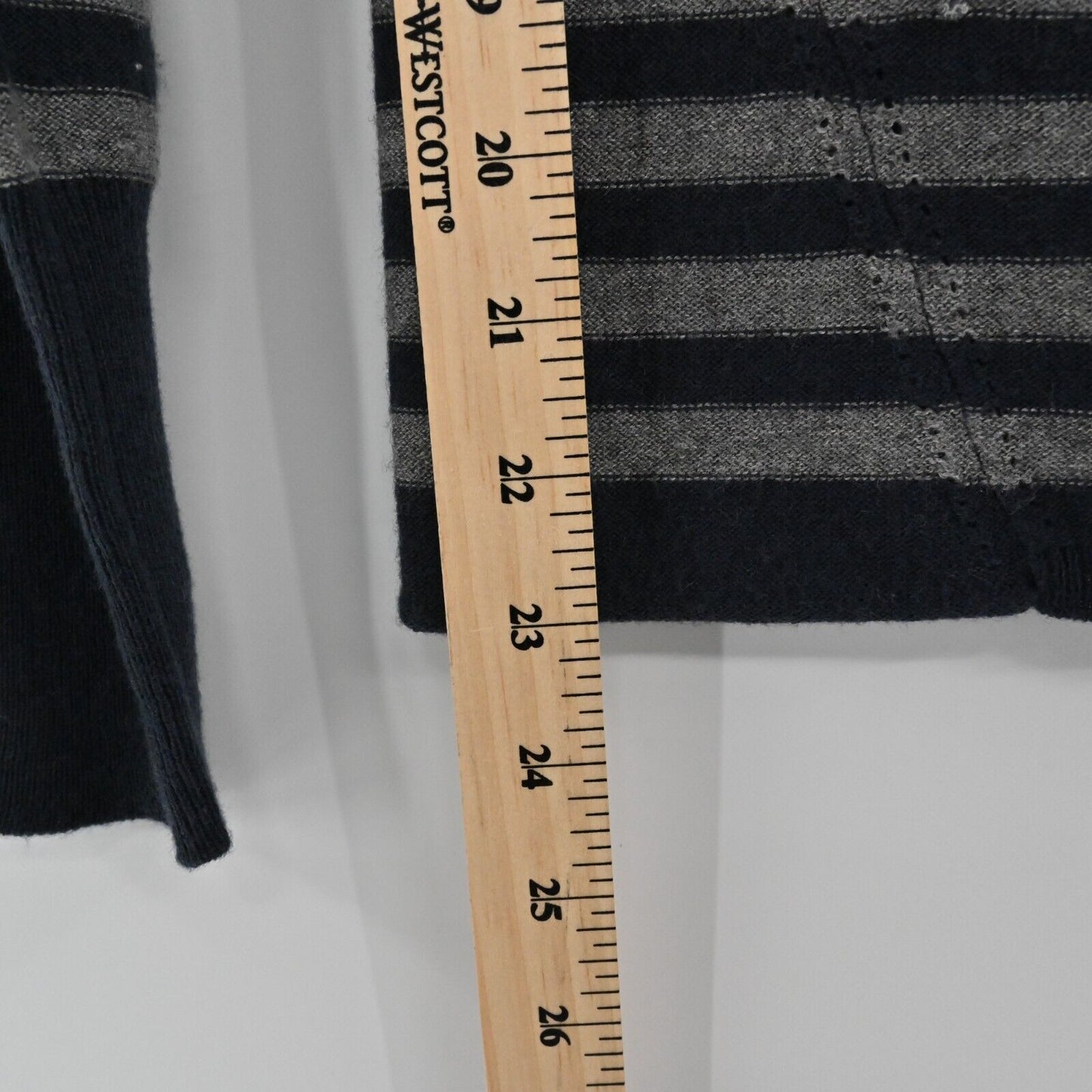 LES COPAINS Sweater Womens Size M Wool Striped Twist Shoulder Boat Neck Capsule