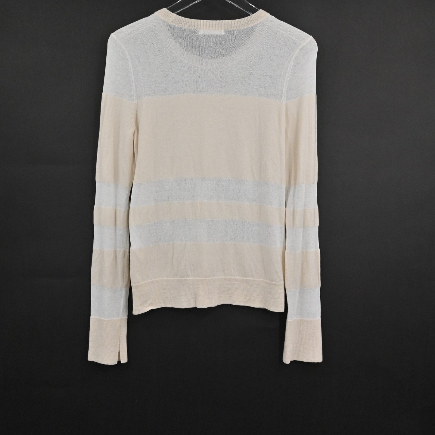 RAG BONE Womens Sweater Merino Wool Size M Vivi Crew Lightweight Stripe Neutral