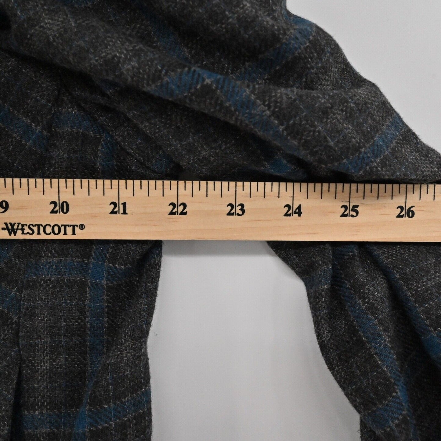 CABI Jacket Womens Size 12 Gray Blue Court Plaid Tweed Capelet Style Crop Retro