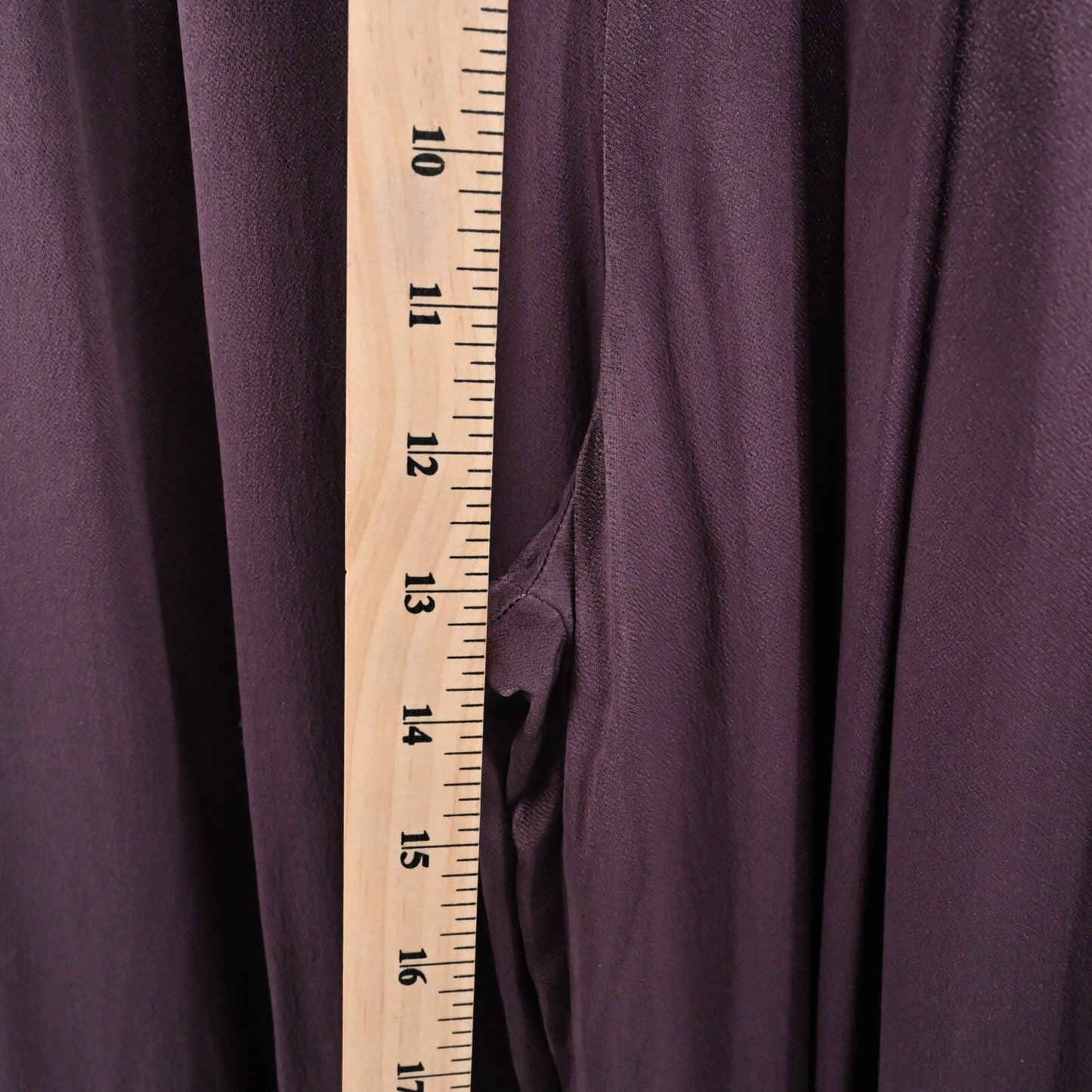 YOUNG FABULOUS BROKE Womens Wide Leg Pants Size S Plum Pleated Flowy High Rise