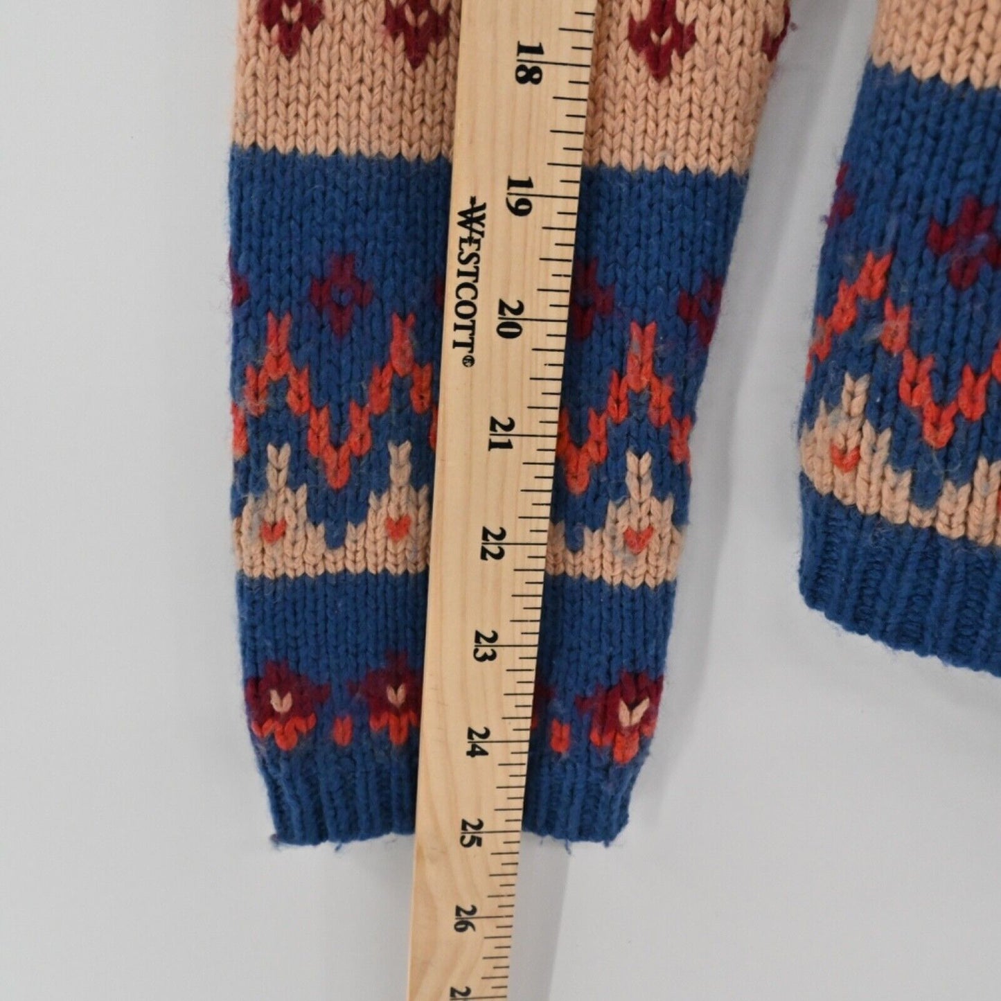 ANTHROPOLOGIE Cardigan Womens Sz M SPARROW Fair Isle Tassel Full Zip Fringe Hood