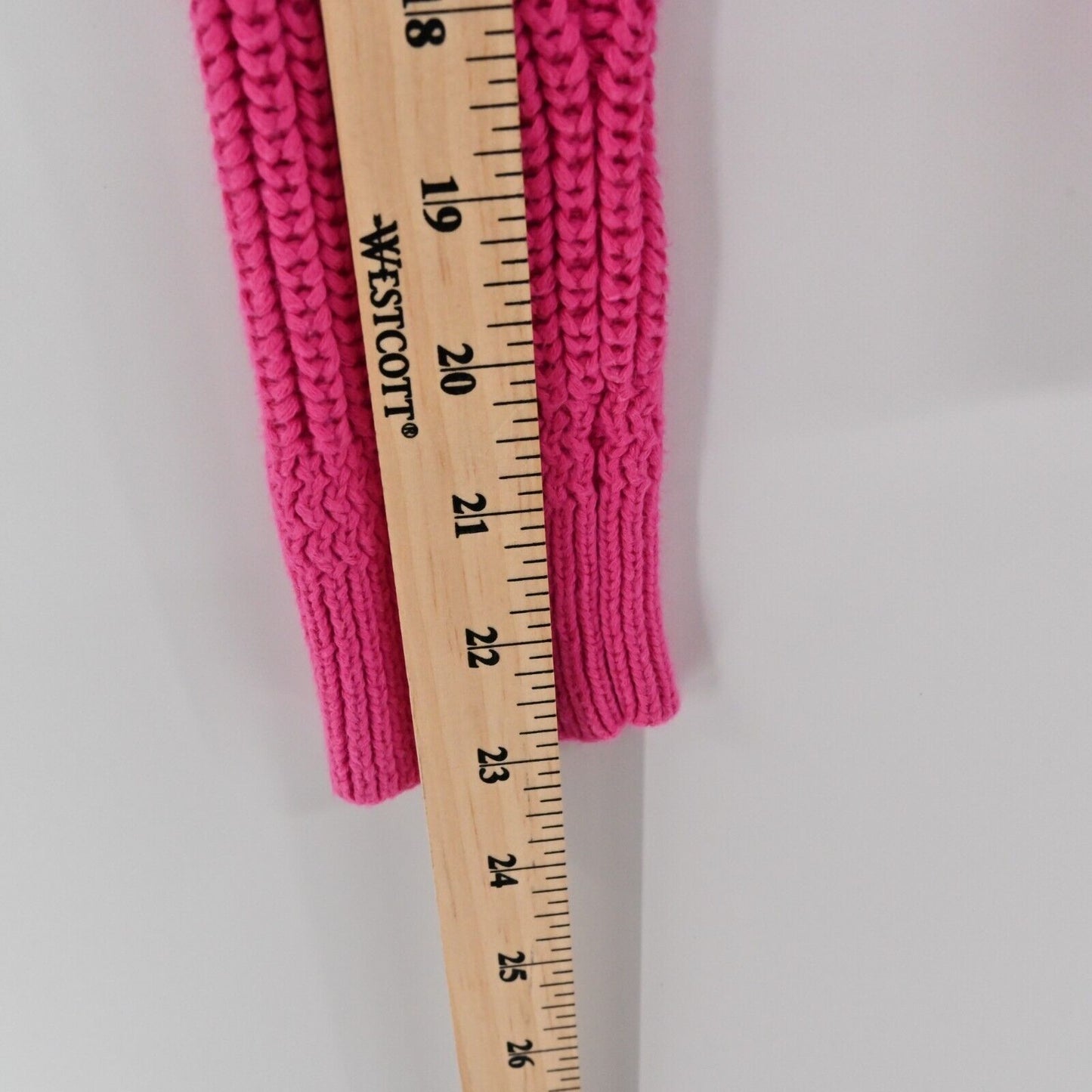 LRL Cardigan Sweater Womens Sz PXS Hot Pink Knit Long Sleeve Cotton Shawl Collar