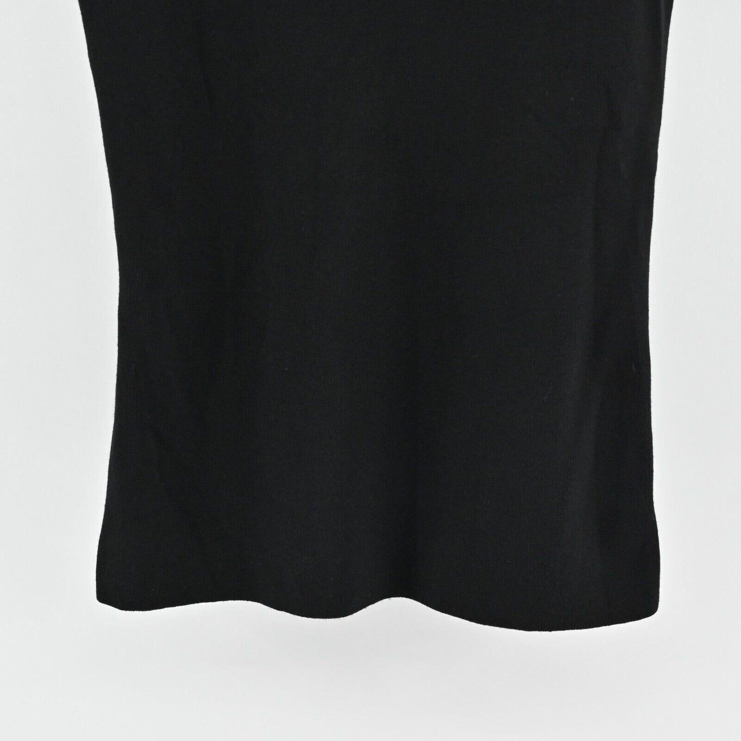 BOSTON PROPER Sweater Womens Size M Solid Black Cold Shoulder Knit VNeck Top