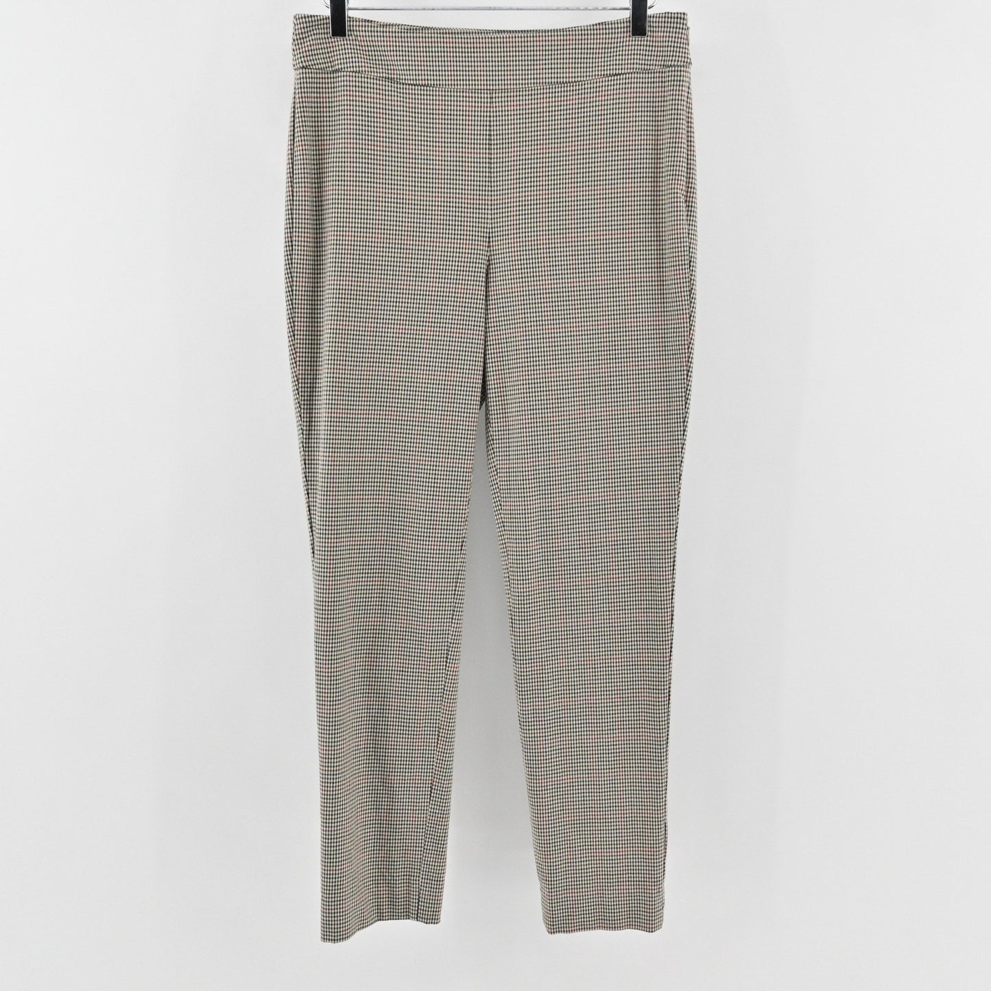Talbots Womens Chatham Ankle Pants Size 6 Preppy Brown Beige Plaid Houndstooth