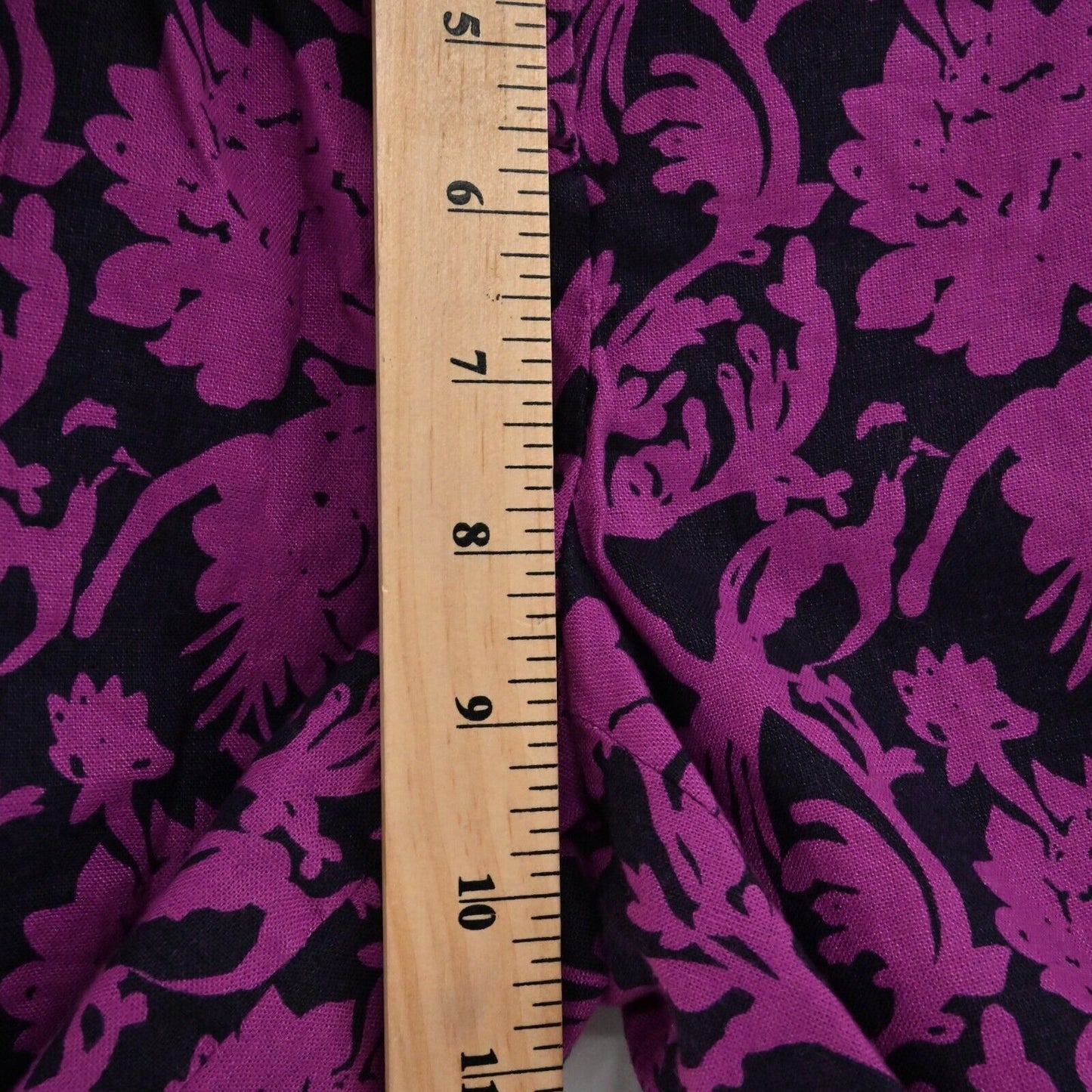 TORY BURCH Shorts Womens Size 0 Cotton Linen Blend Purple Navy Floral Print