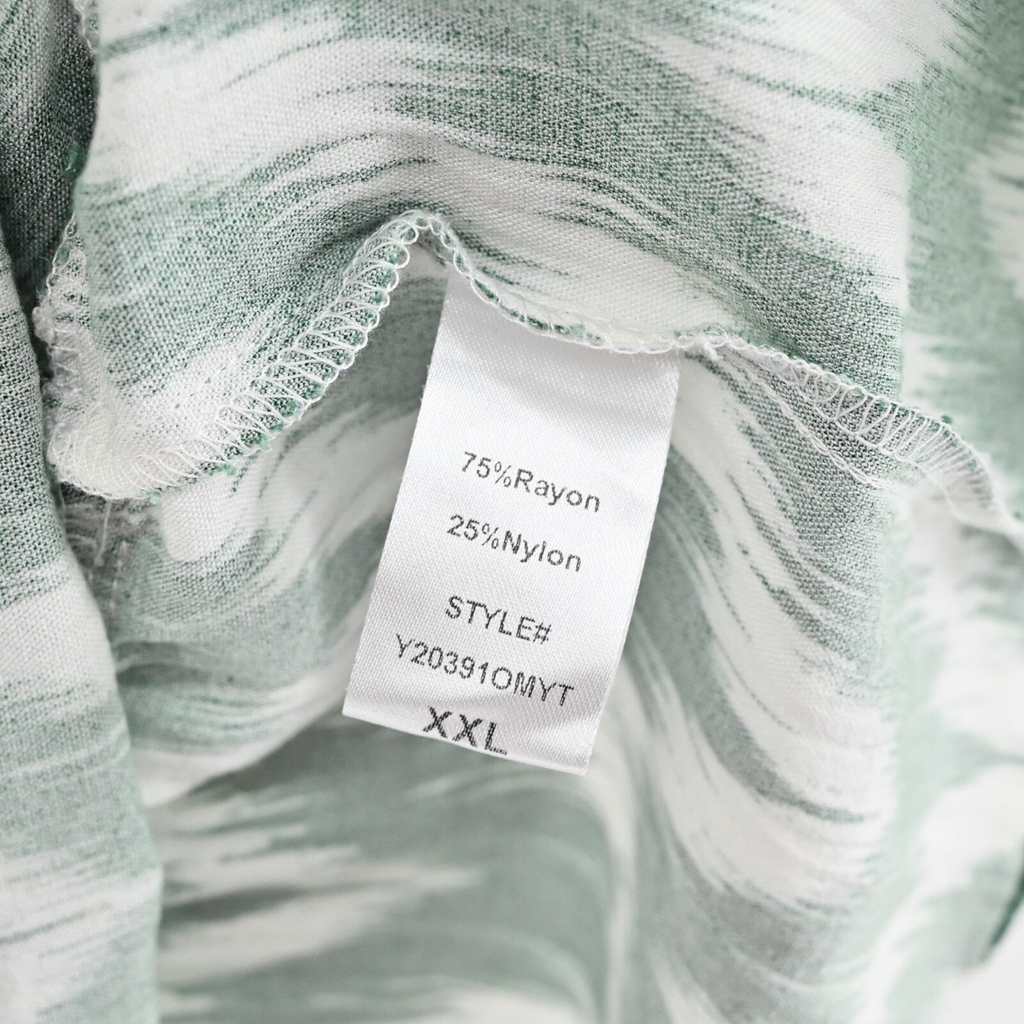 POMANDER PLACE Ikat Kenzo Dress Sz 2XL Green Chevron Ruffle Tiered Tuckernuck
